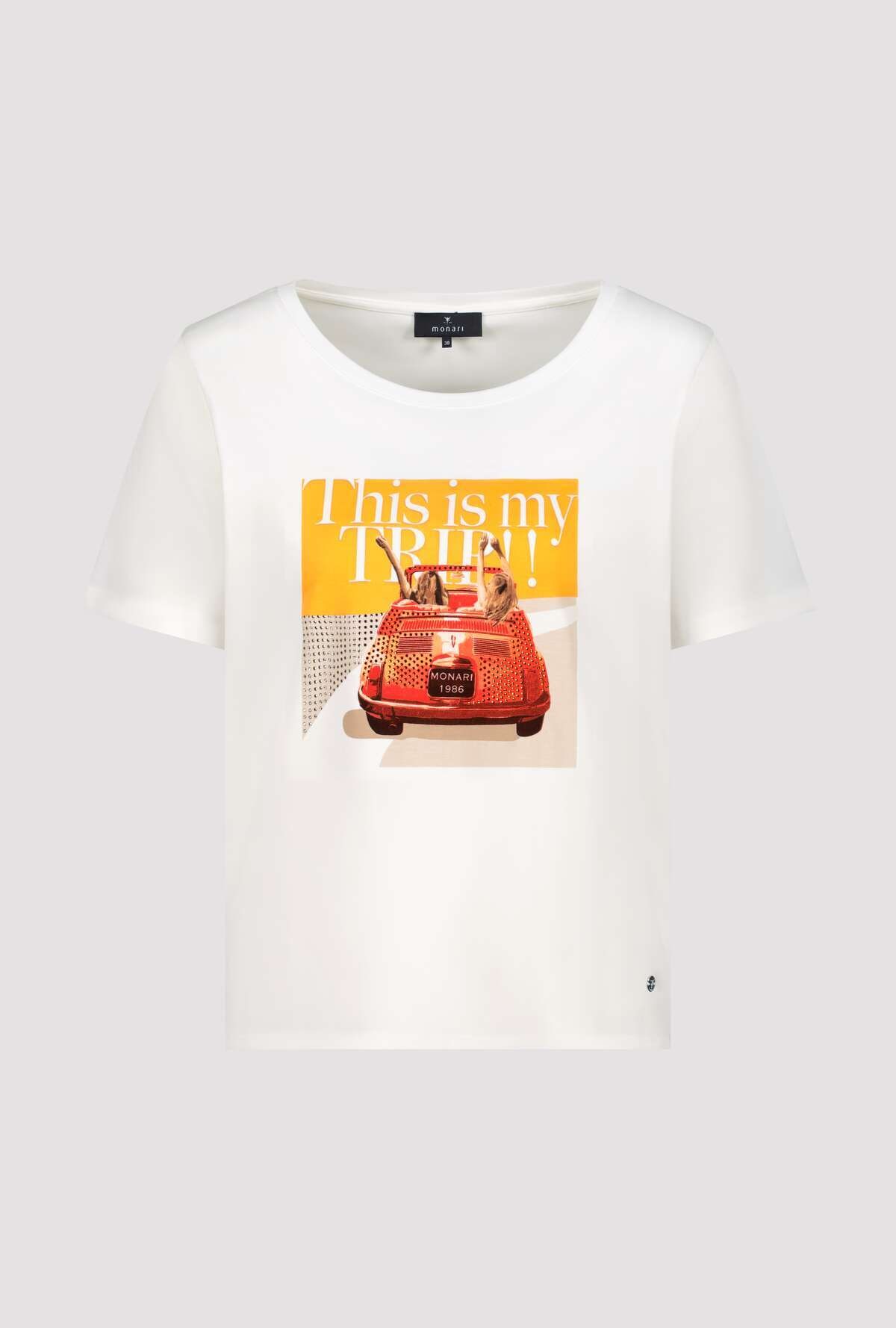 Monari T-shirt »Auto« Regular fit mit Cabrio-Print
