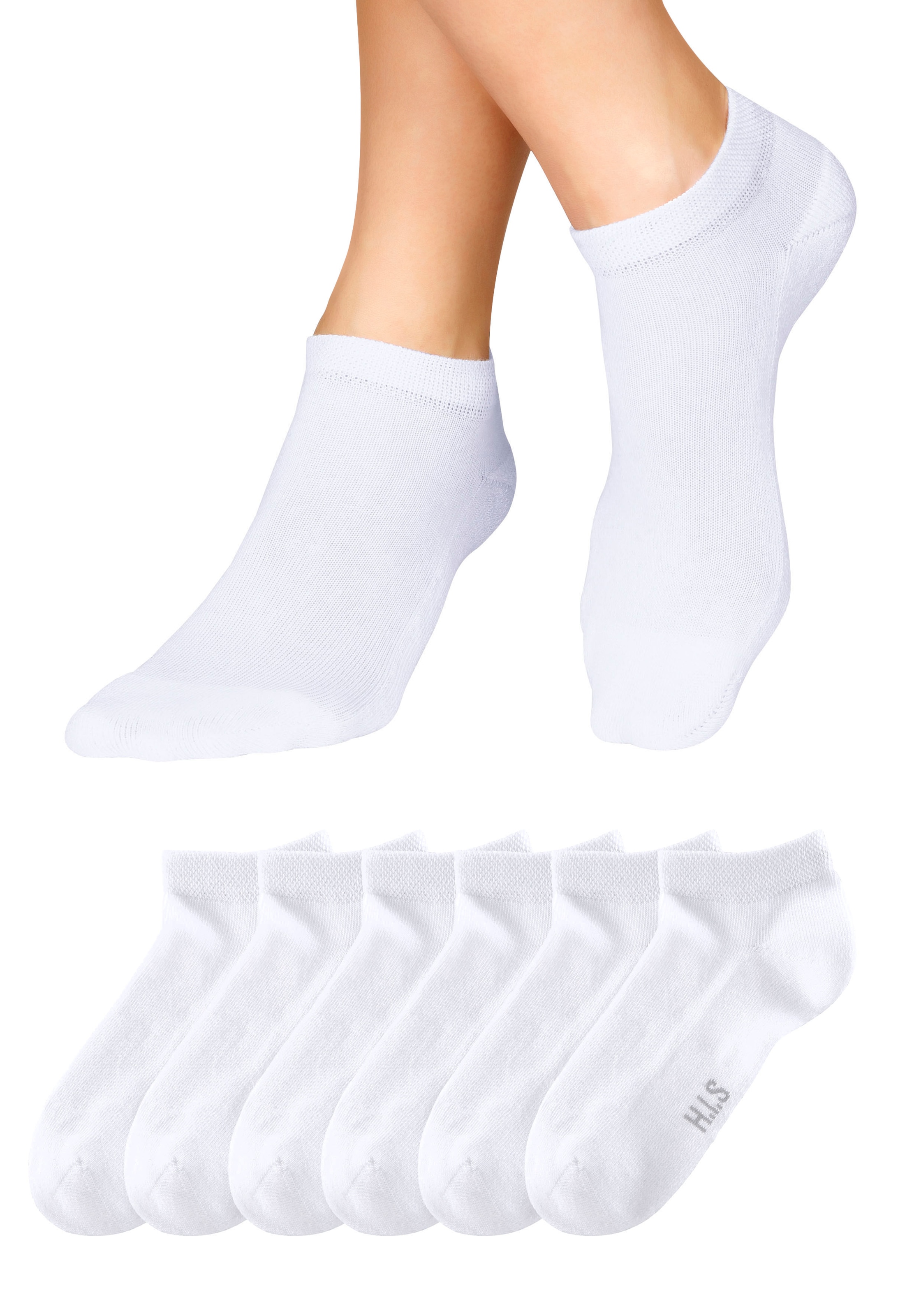 H.I.S Sneakersocken, (Set, Frotteesohle auf weicher mit versandkostenfrei 6 Paar)