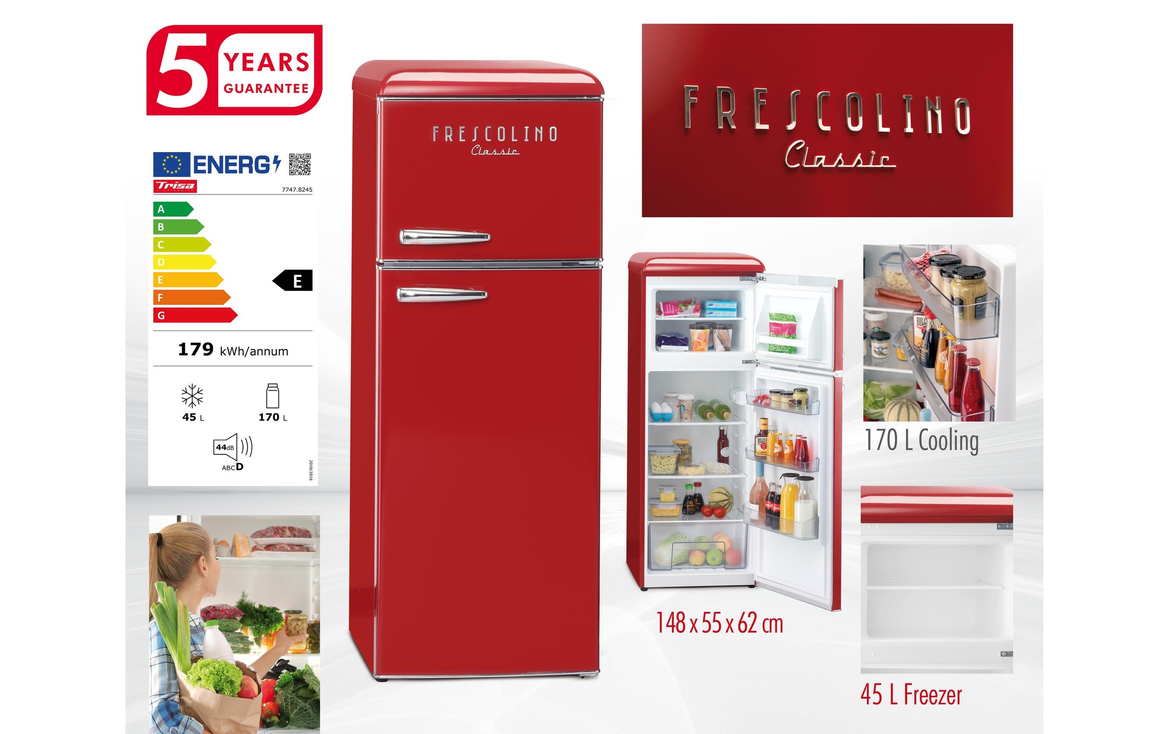 Trisa Kühl-/Gefrierkombination »Frescolino Classic 215«