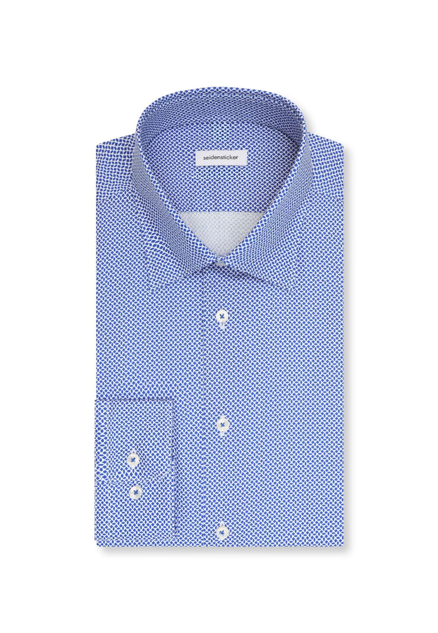seidensticker Businesshemd »Schwarze Rose« Slim 1/1 Covered-Button-Down-Kragen Druck
