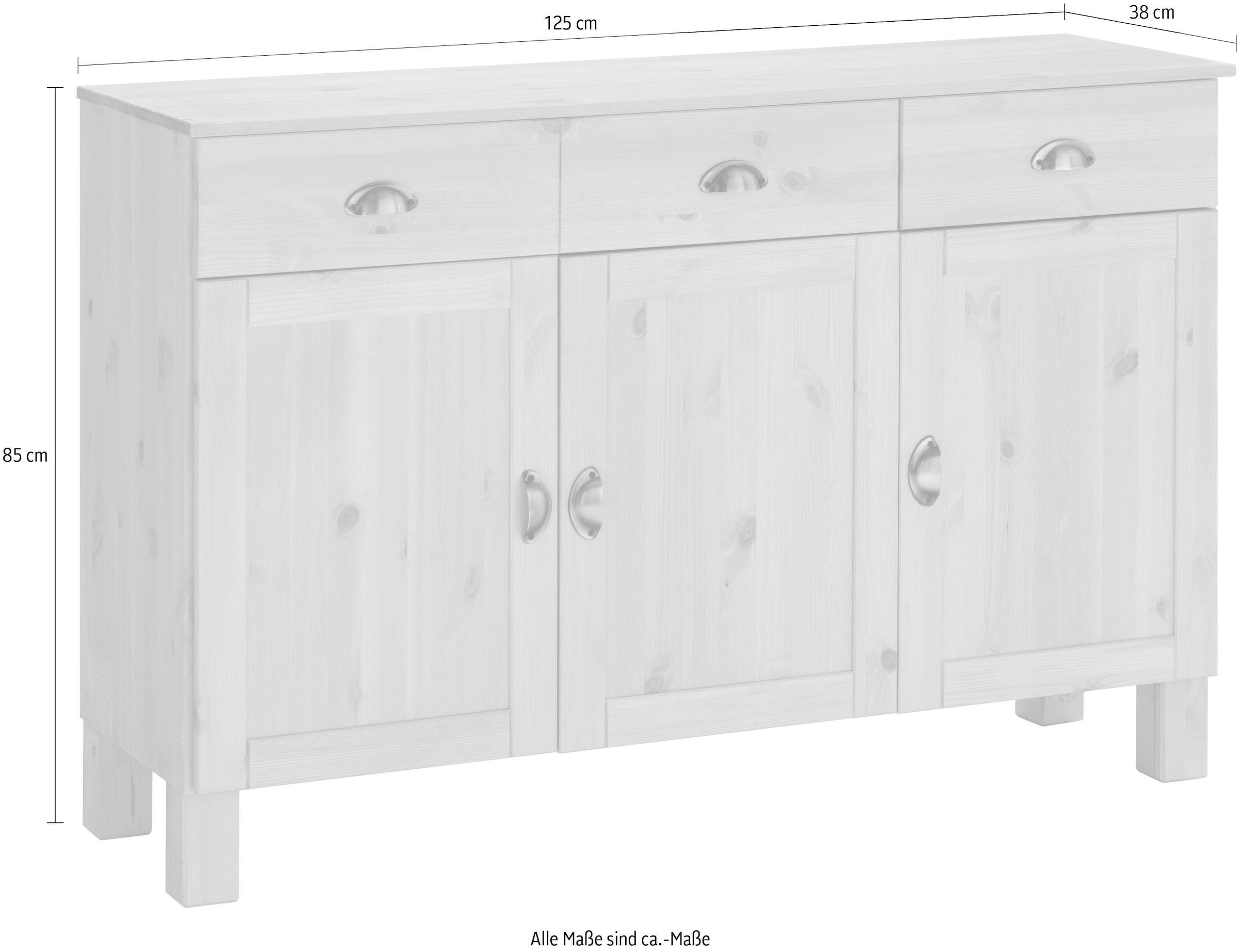 kaufen 2 38 cm »Oslo«, bequem Sideboard, breit, 3 cm affaire Unterschrank als Home Türen, Schubladen tief, 125