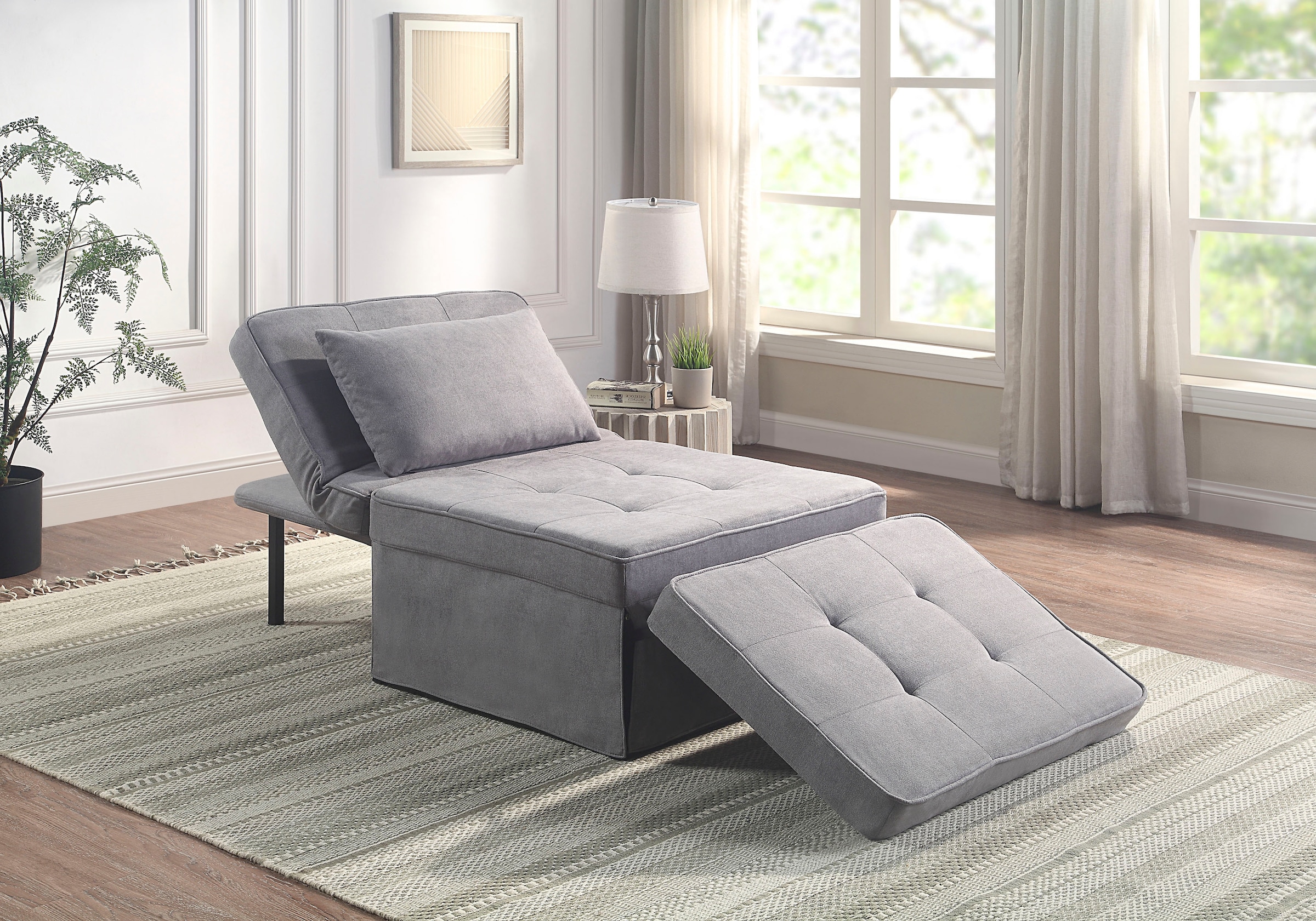 Image of GOODproduct Schlafsofa "Finn, Schlafsessel, Schlafhocker, Multifunktional" wandelbar, inkl. Kissen, 2 Grössen, Trendbezüge Cord und Strukturstoff