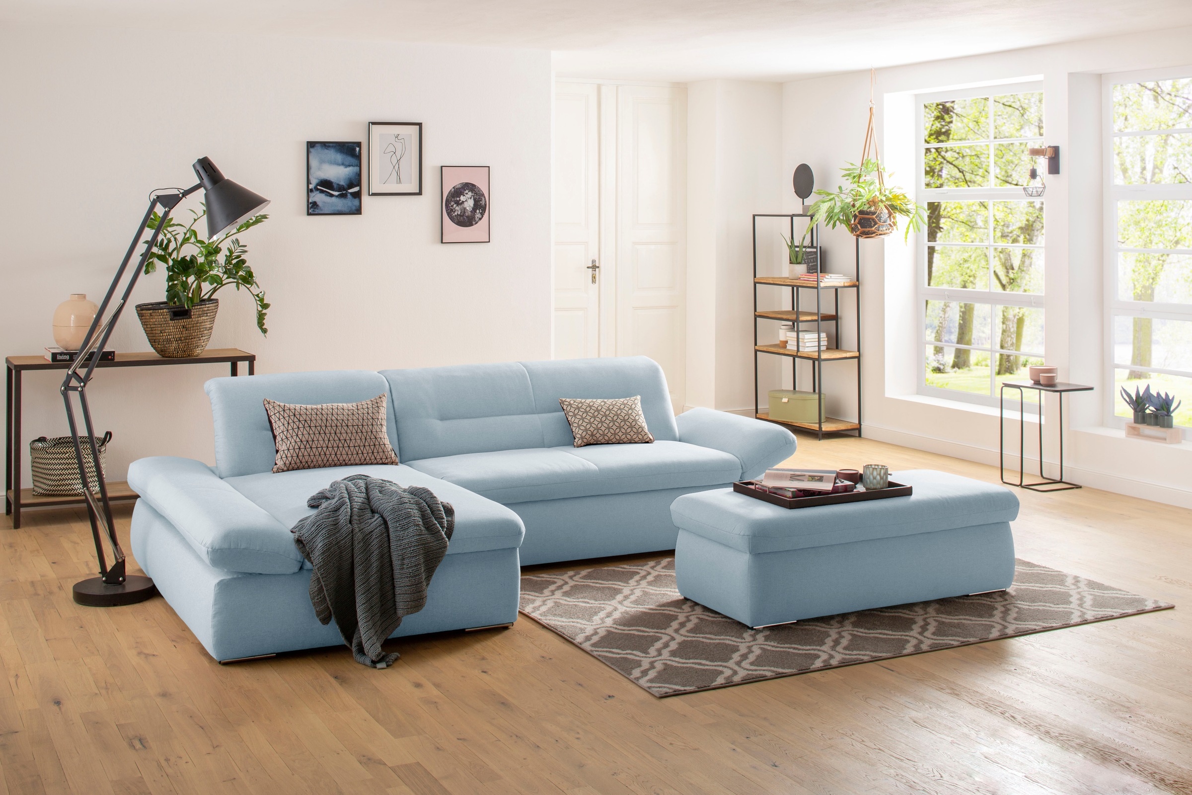 Image of my home Ecksofa »Avesa«, Wahlweise mit Armteilvertsellung und Bettfunktion, B/T/H: 300/172/80 cm bei Ackermann Versand Schweiz