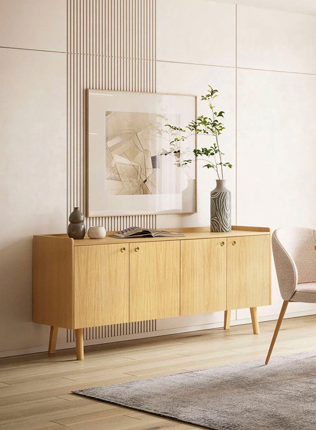 Image of Woodman Sideboard "Nice" Kommode, Breite 169 cm, Echtholzfurnier aus Eiiche, viel Stauraum