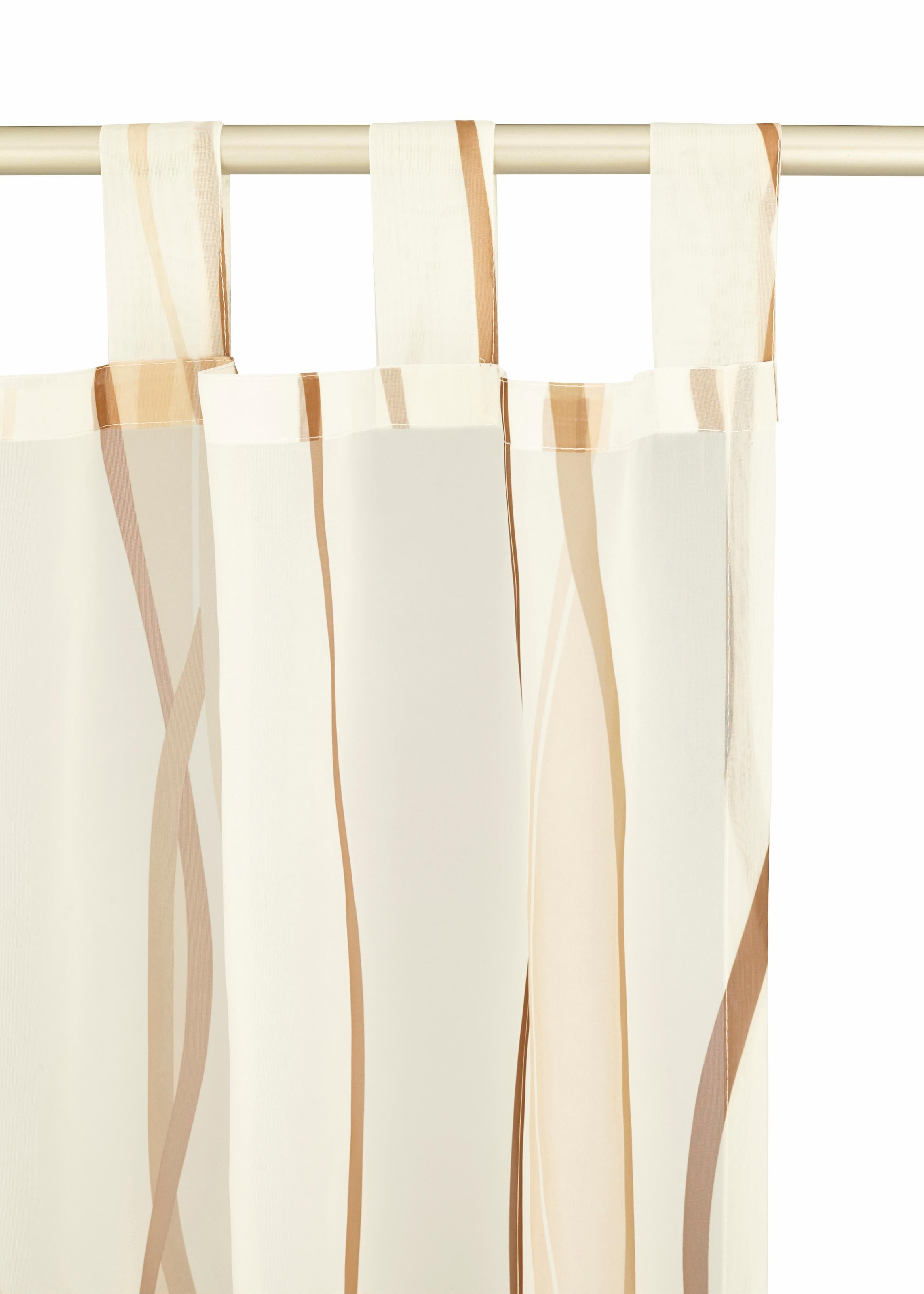 GOODproduct Rideau »DIMONA« Boucles 2 cuis tlg. 2-er Set, Voile, Polyester, Wellen