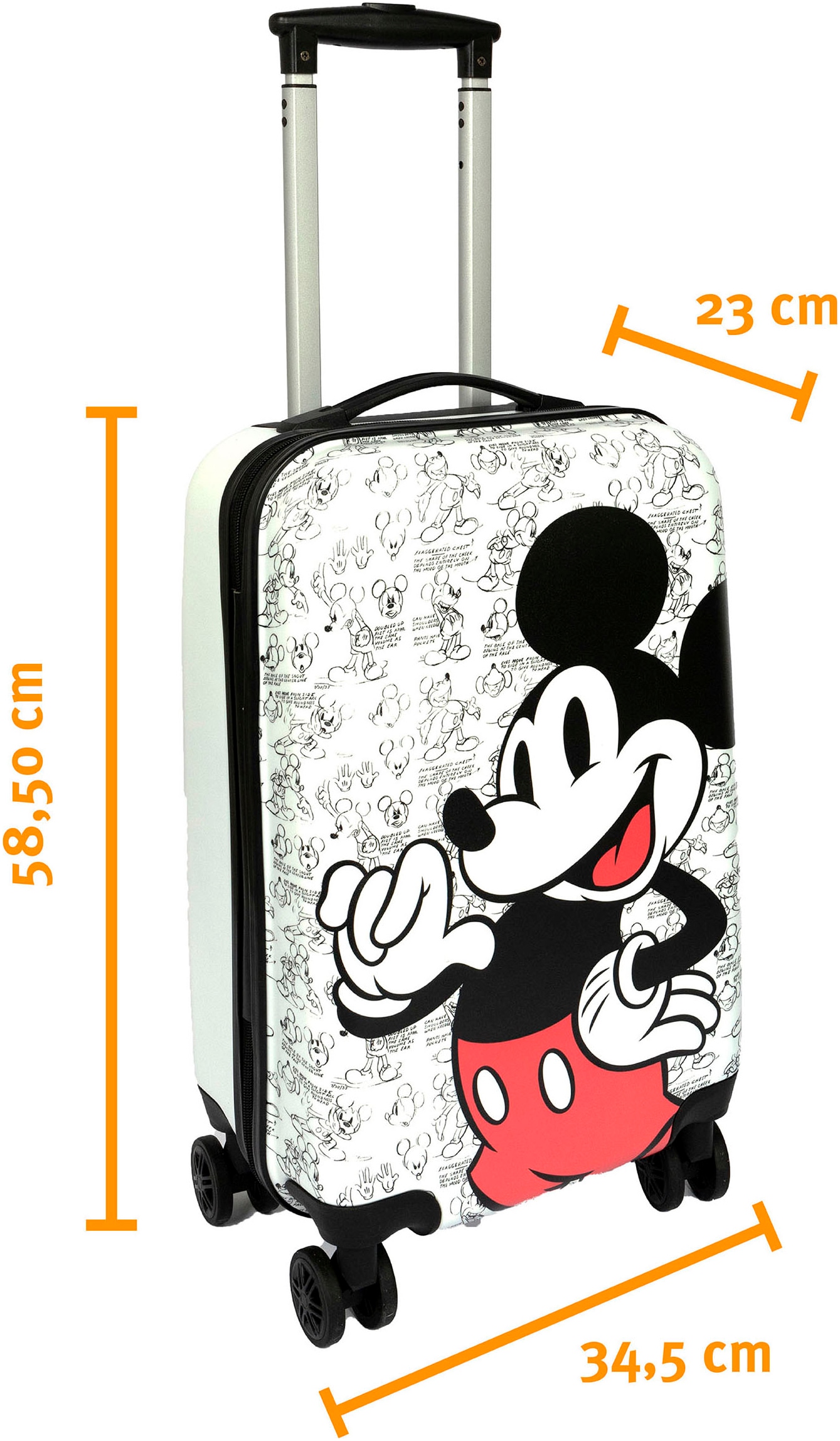 UNDERCOVER Valise pour enfants »Mickey Mouse, 59 cm« 35 litre 4 Rollen mit TSA-Zahlenschloss