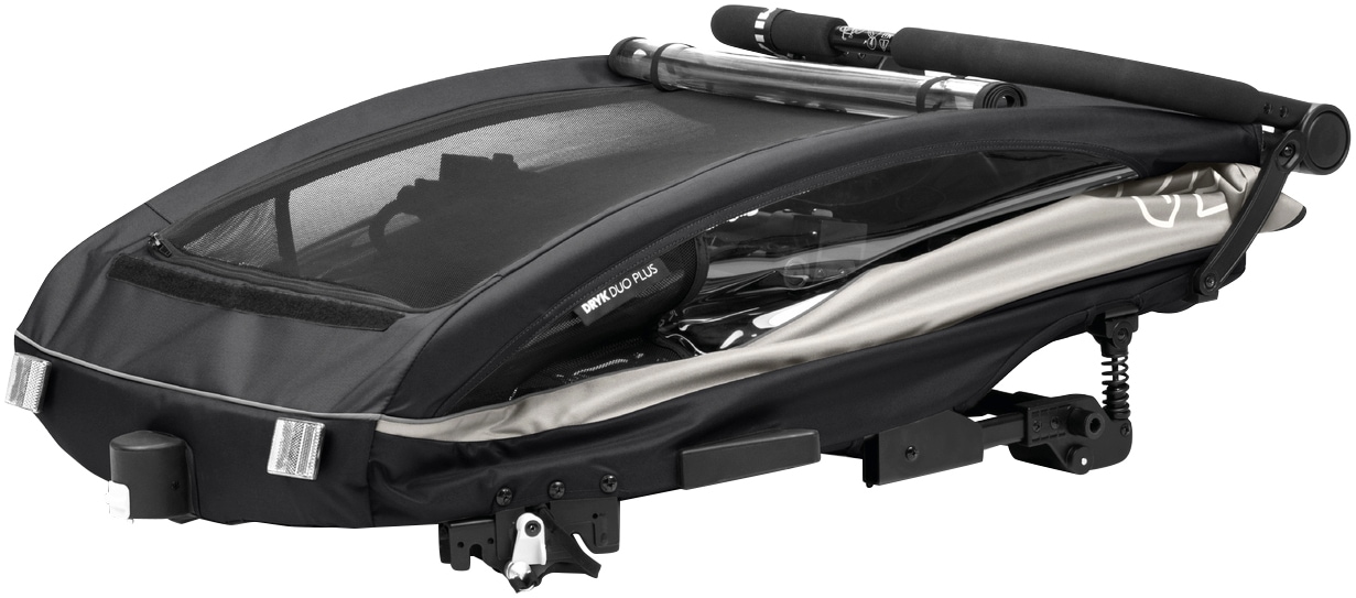 Hauck Fahrradkinderanhänger »2in1 Bike Trailer und Buggy Dryk Duo Plus, black« für 2 Kinder; inklusive Deichsel