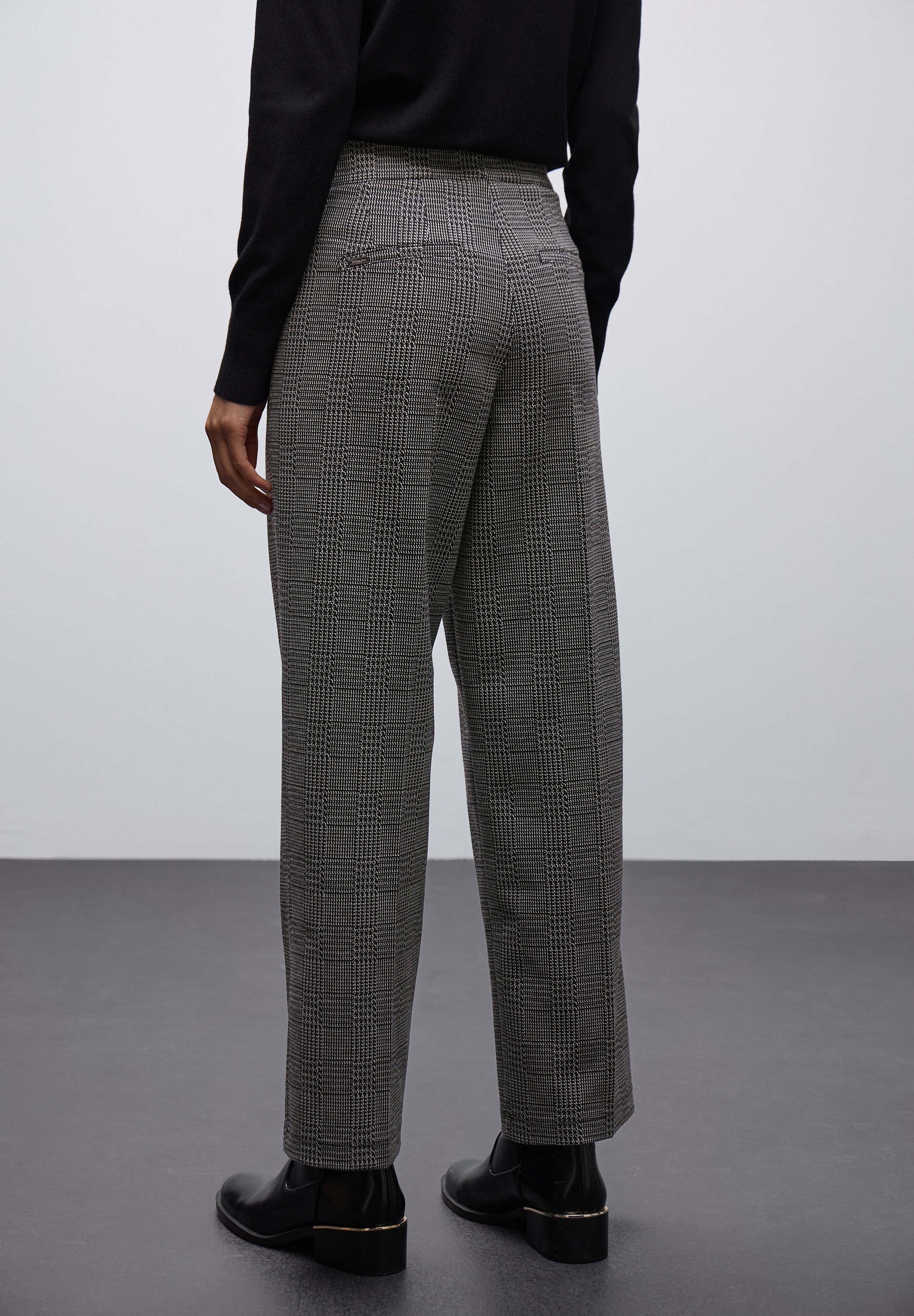 STREET ONE Pantalon tissé  mit Karo Muster