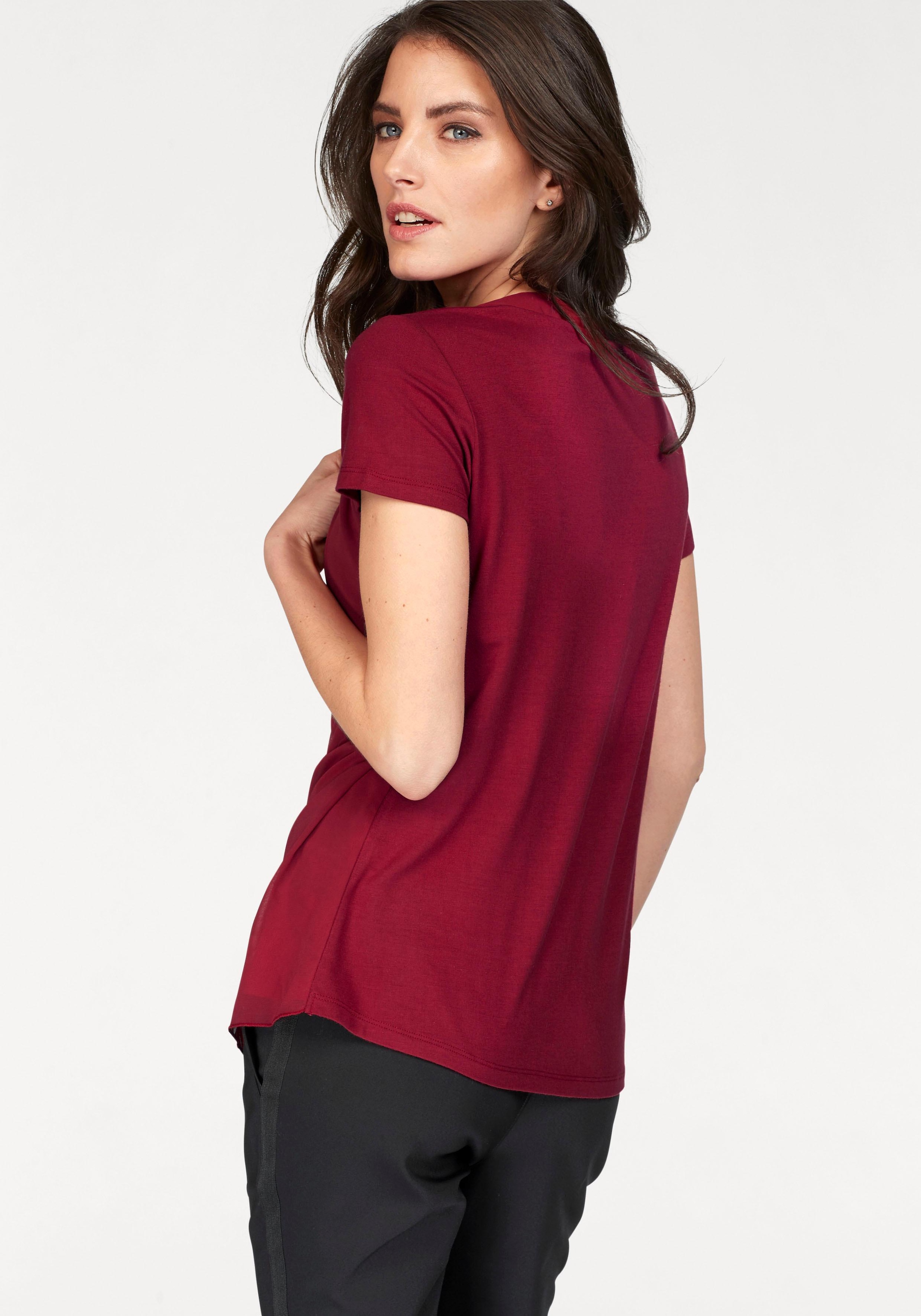 Aniston SELECTED Shirtbluse, mit gedoppeltem Vorderteil