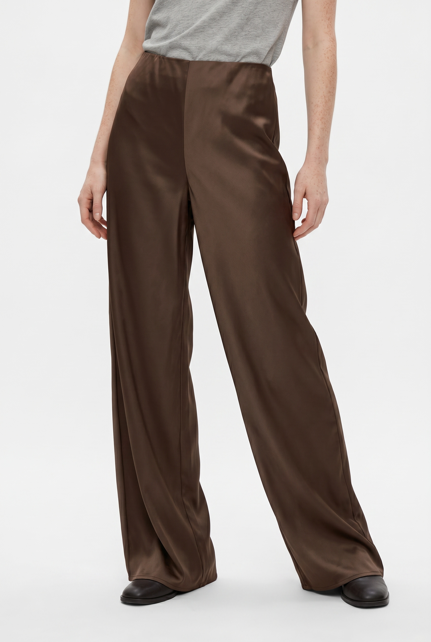 Y.A.S Pantalon de costume »YASPELLA HW WIDE PANTS S. NOOS«  avec stretch, brillant