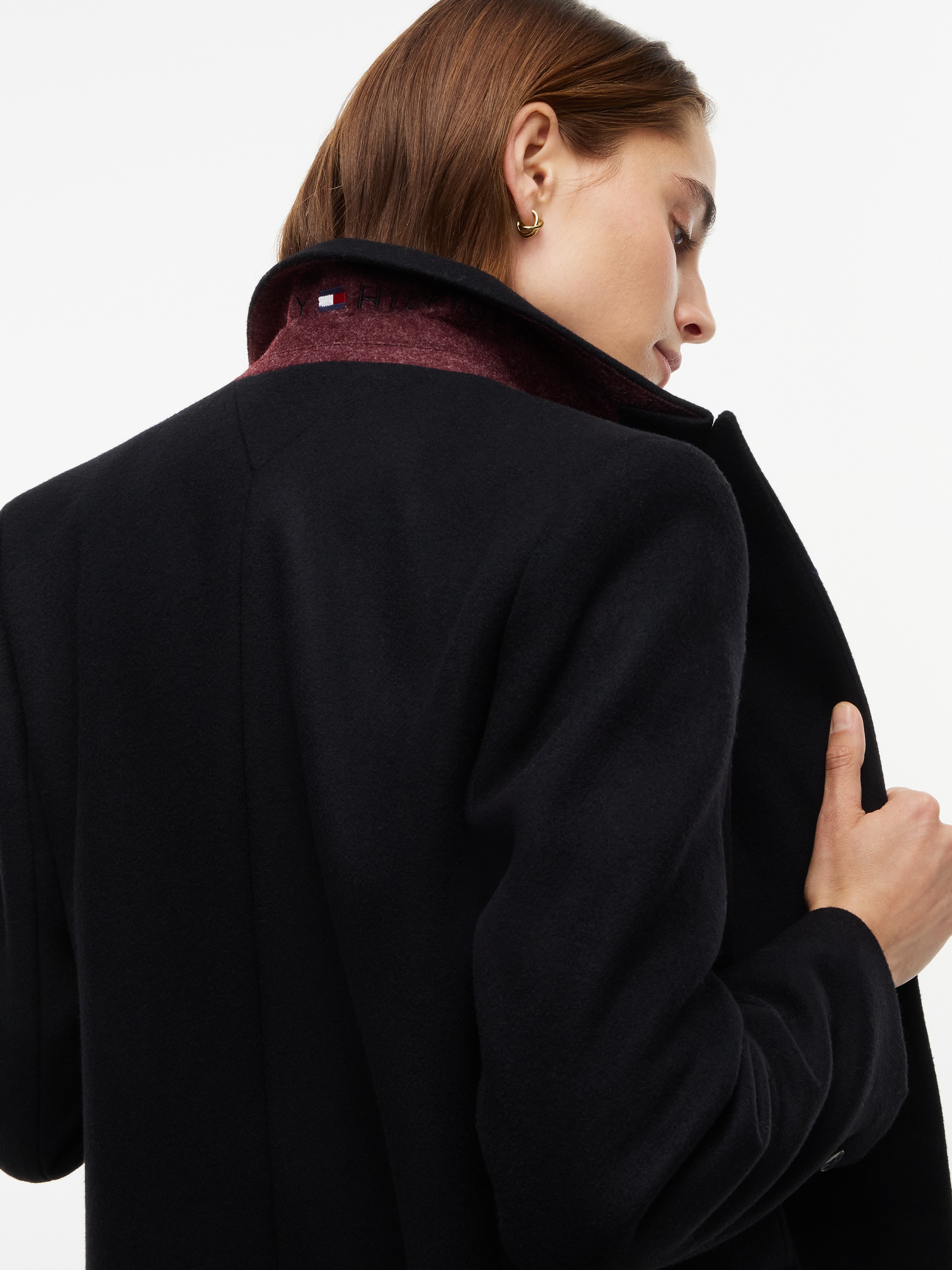 Tommy Hilfiger Manteau long »WOOL CLASSIC DB LONG COAT« mélange de matériaux, avec laine