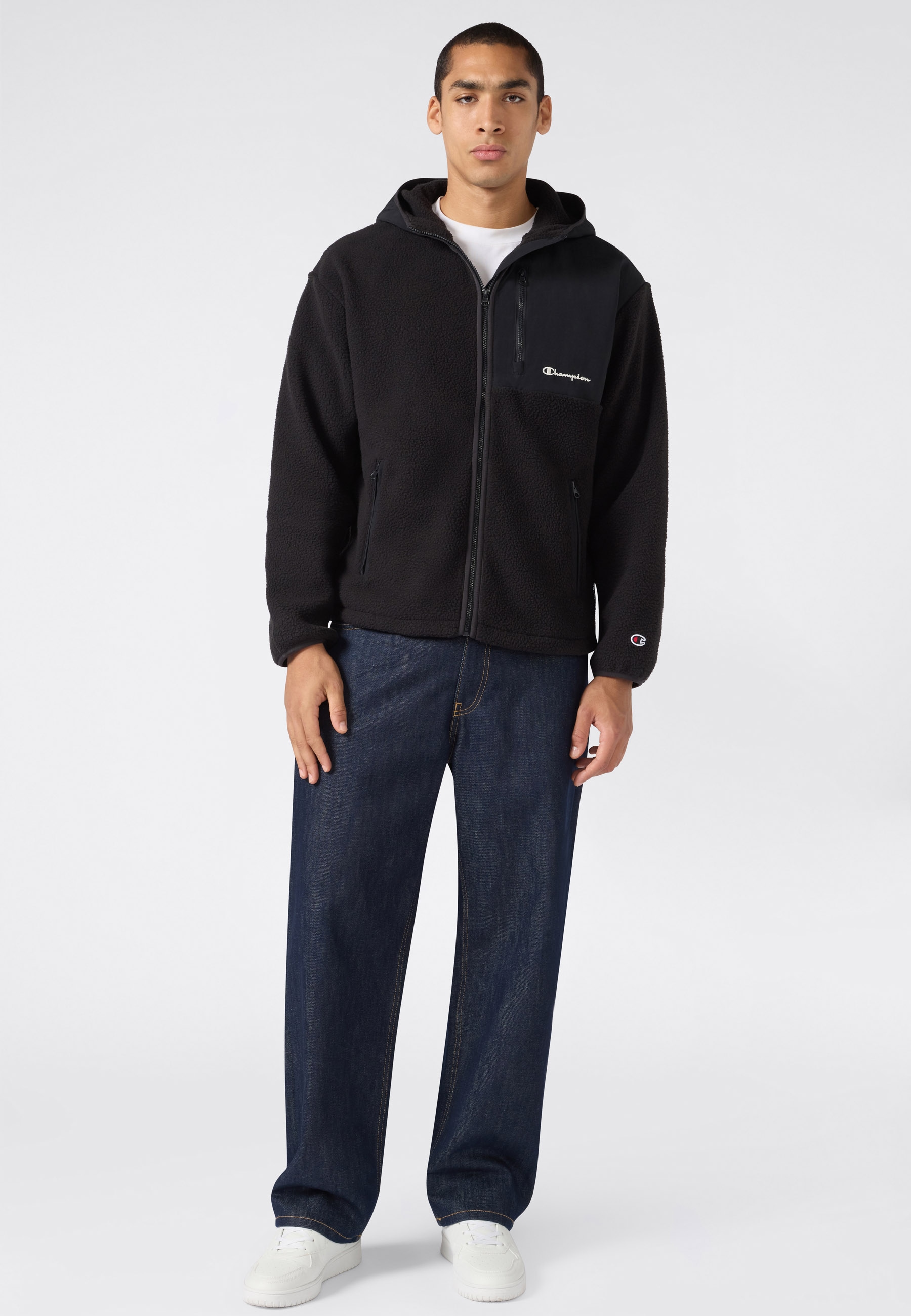 Champion »SPORTWEAR ZIP-UP HOODIE Relax Fit Polar« avec poches et broderies de logos