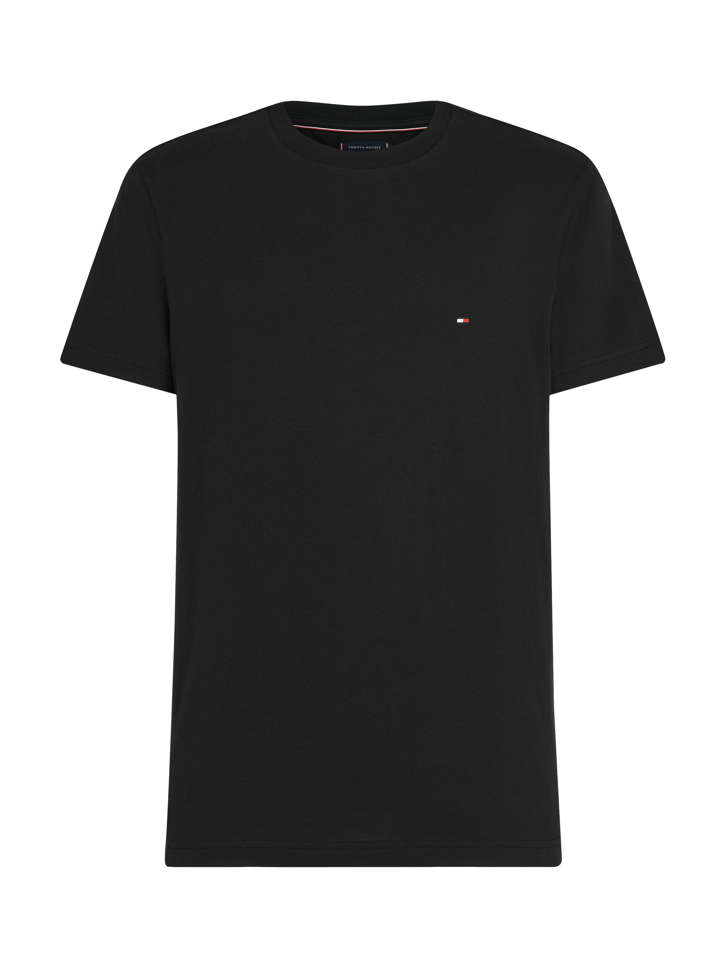 Tommy Hilfiger T-Shirt »ESSENTIAL REG FIT SOLID TEE mit Stickerei und Rundhals«, unifarben, casual, regular fit, Baumwolle, Rundhals