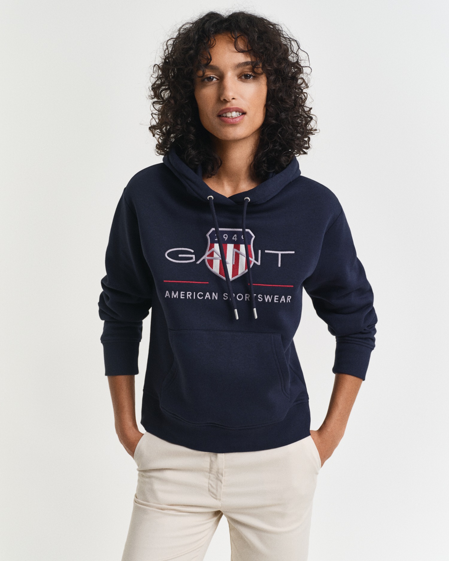 Image of Gant Kapuzensweatshirt "ARCHIVE SHIELD HOODIE", Mit Kapuze mit Kordelzug