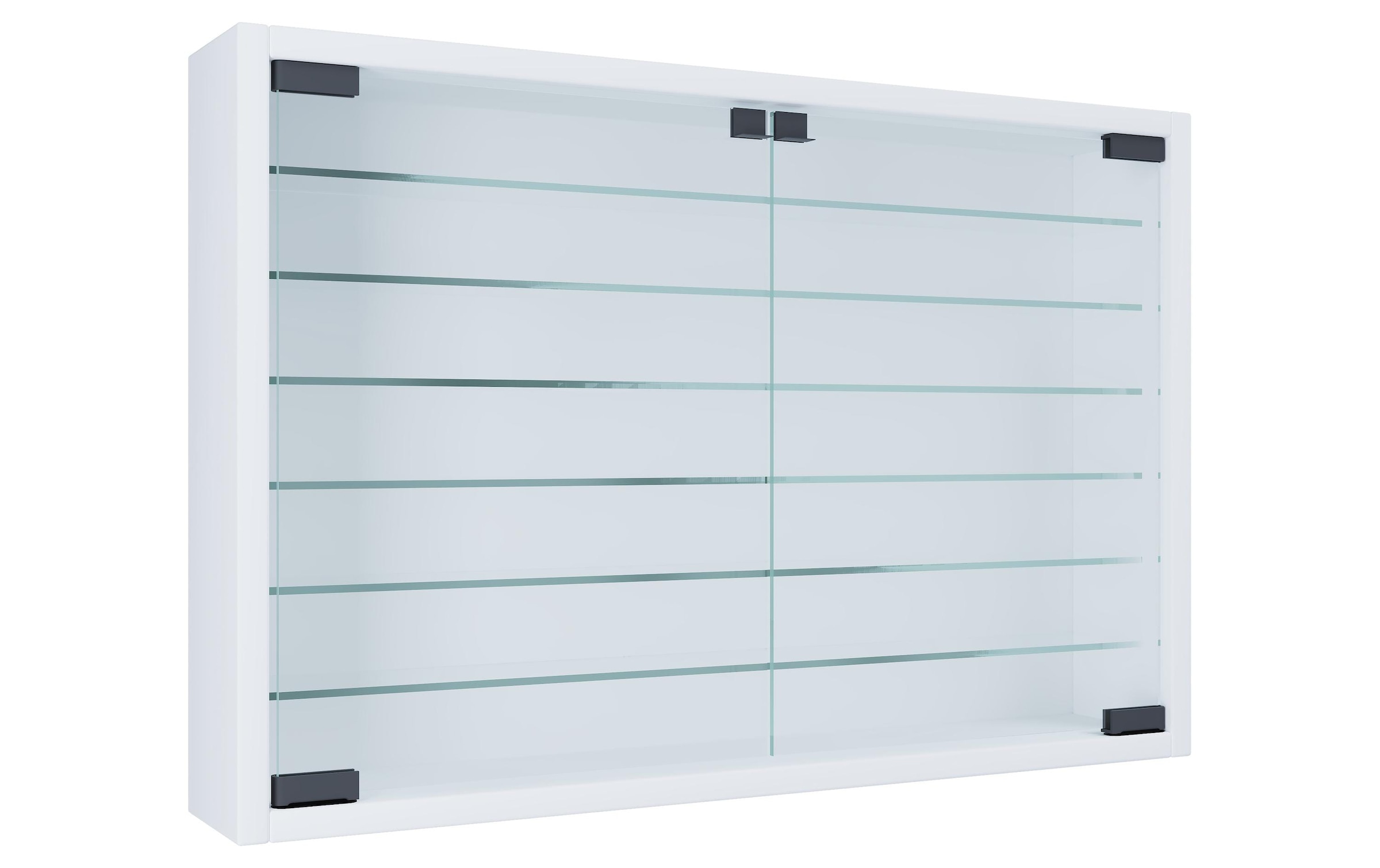 VCM Vitrine »Mandosa XL 60 x 40 cm« Wandvitrine mit 6 Glaseinlegeböden und 2 Türen aus Sicherheitsglas