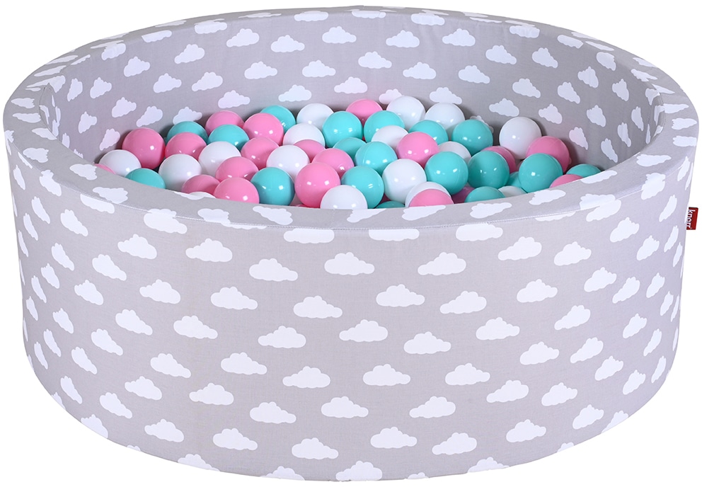 Image of Knorrtoys® Bällebad »Soft, Grey White Clouds«, mit 300 Bällen rose/creme/lightBlue; Made in Germany bei Ackermann Versand Schweiz