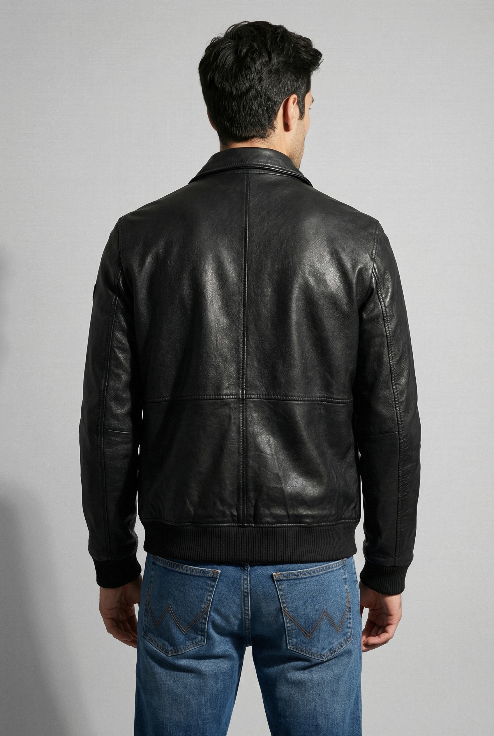 Mauritius Veste en cuir »MMCrovig« mit Umlegekragen