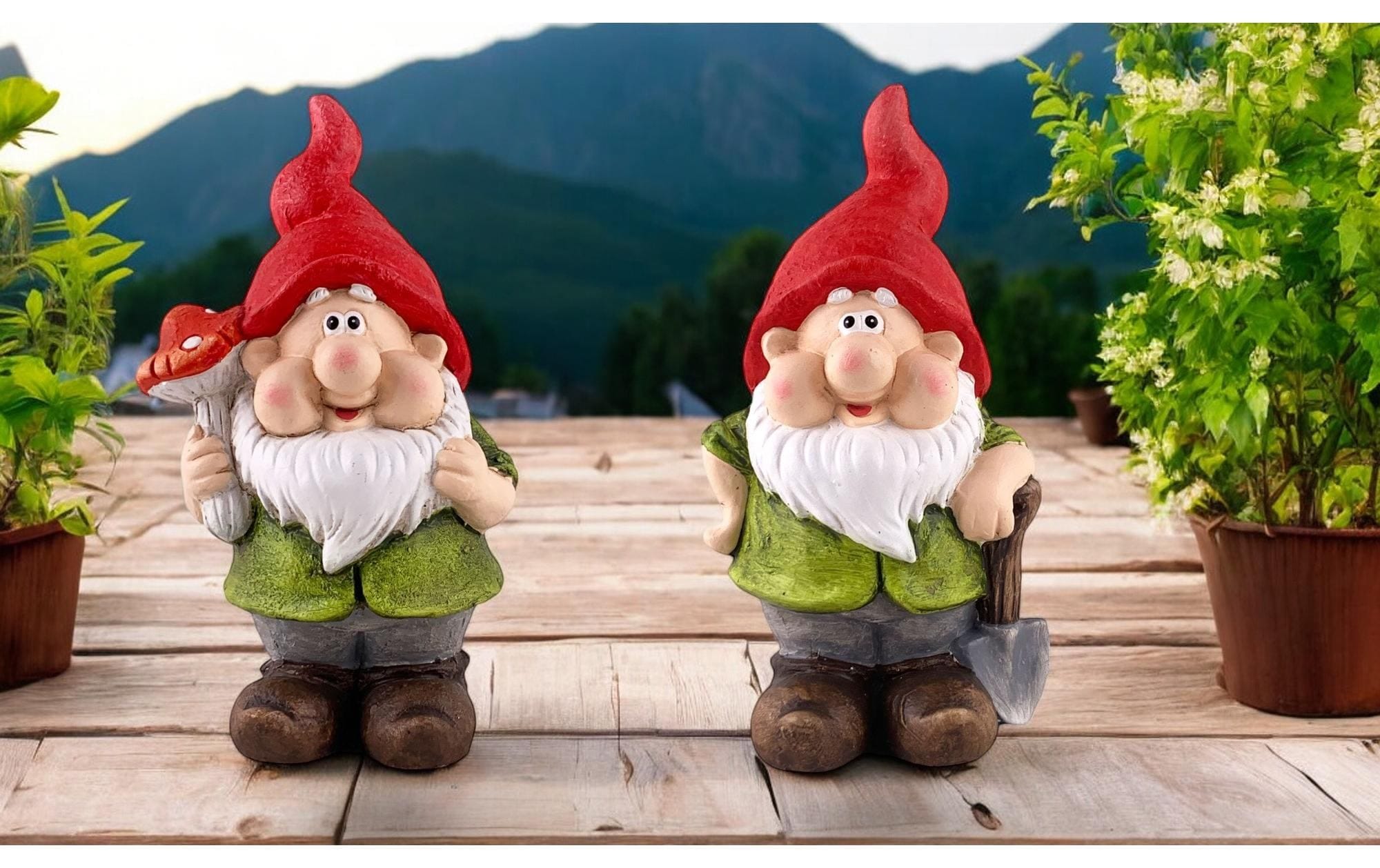 Dekofigur »Dameco Gartenzwerg 2er Set, 21 cm«