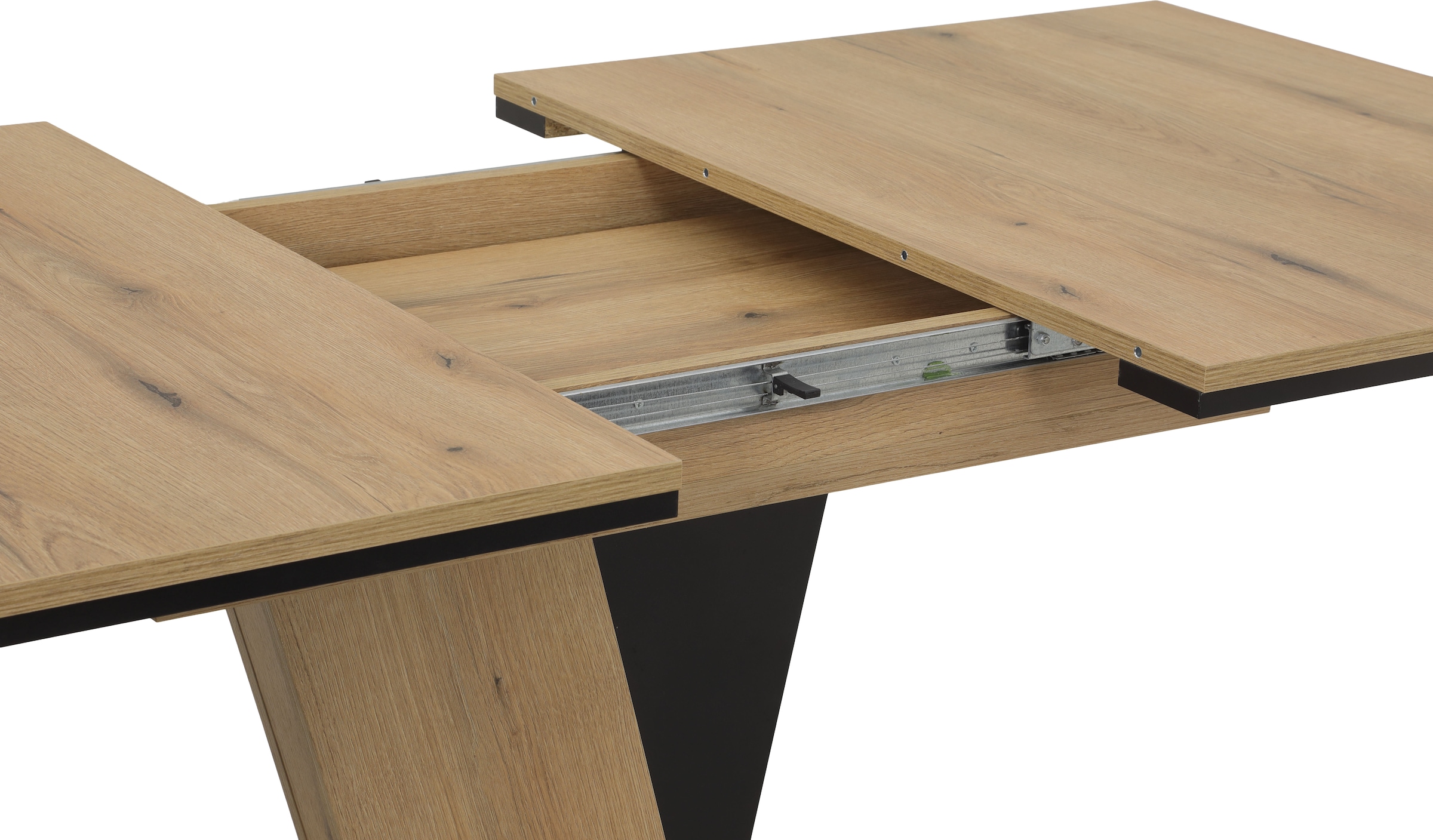 HELA Ensemble de salle à manger »EMS Tisch 140-180x90 cm ausziehbar, Esstisch inkl. 4 Stühle« Ensemble, ensemble 5 pièces, table à manger plus 4 chaises, 5 cuis tlg. Table extensible Freischwinger, chaise avec ressorts, best-seller