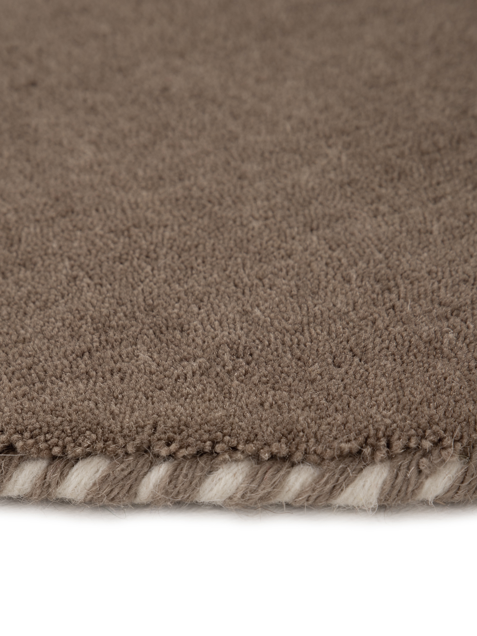 carpetfine Wollteppich »Gabbeh Lola Uni« rund 14 mm Höhe mit natürlichem Pflanzenmaterial von Hand gewebt, auch als Läufer