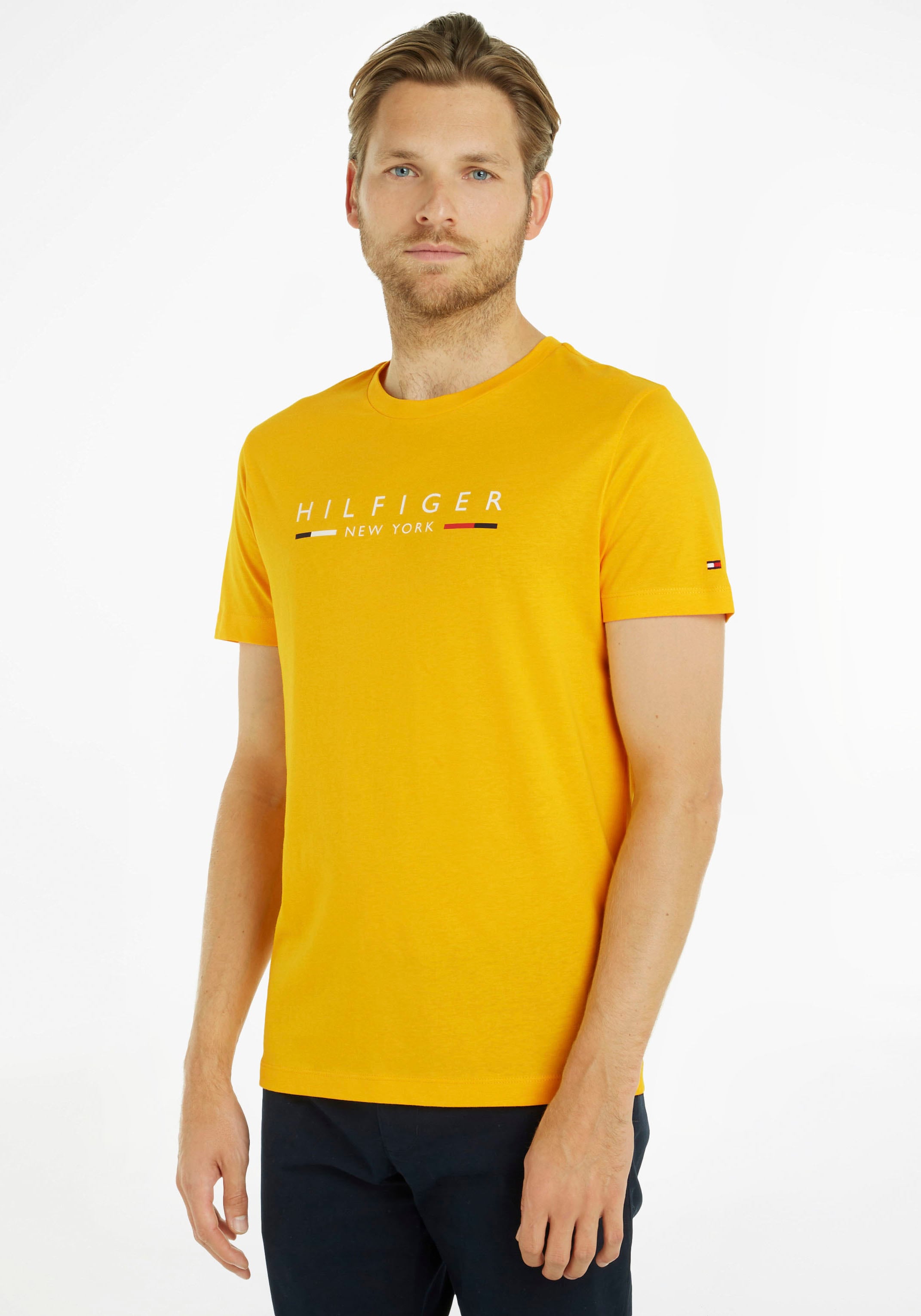 T-Shirt »HILFIGER NEW YORK TEE«, mit Logoschriftzug auf der Brust
