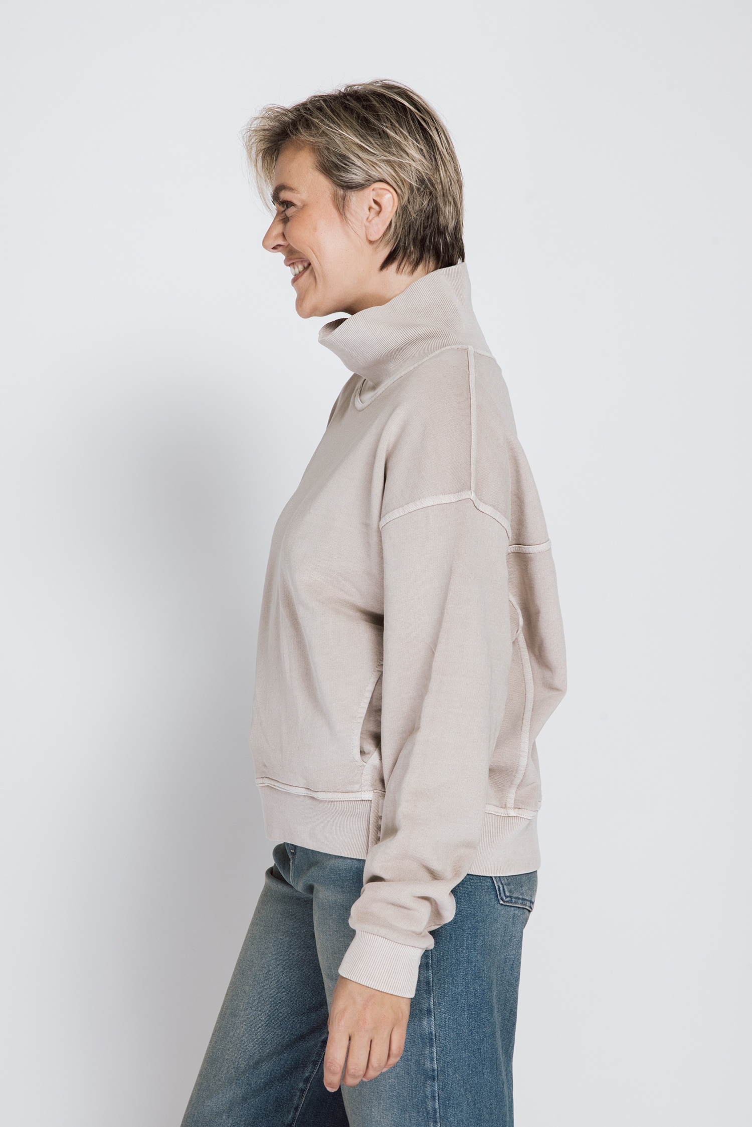 Zhrill Pull »LIV«, avec col montant / poches fendues
