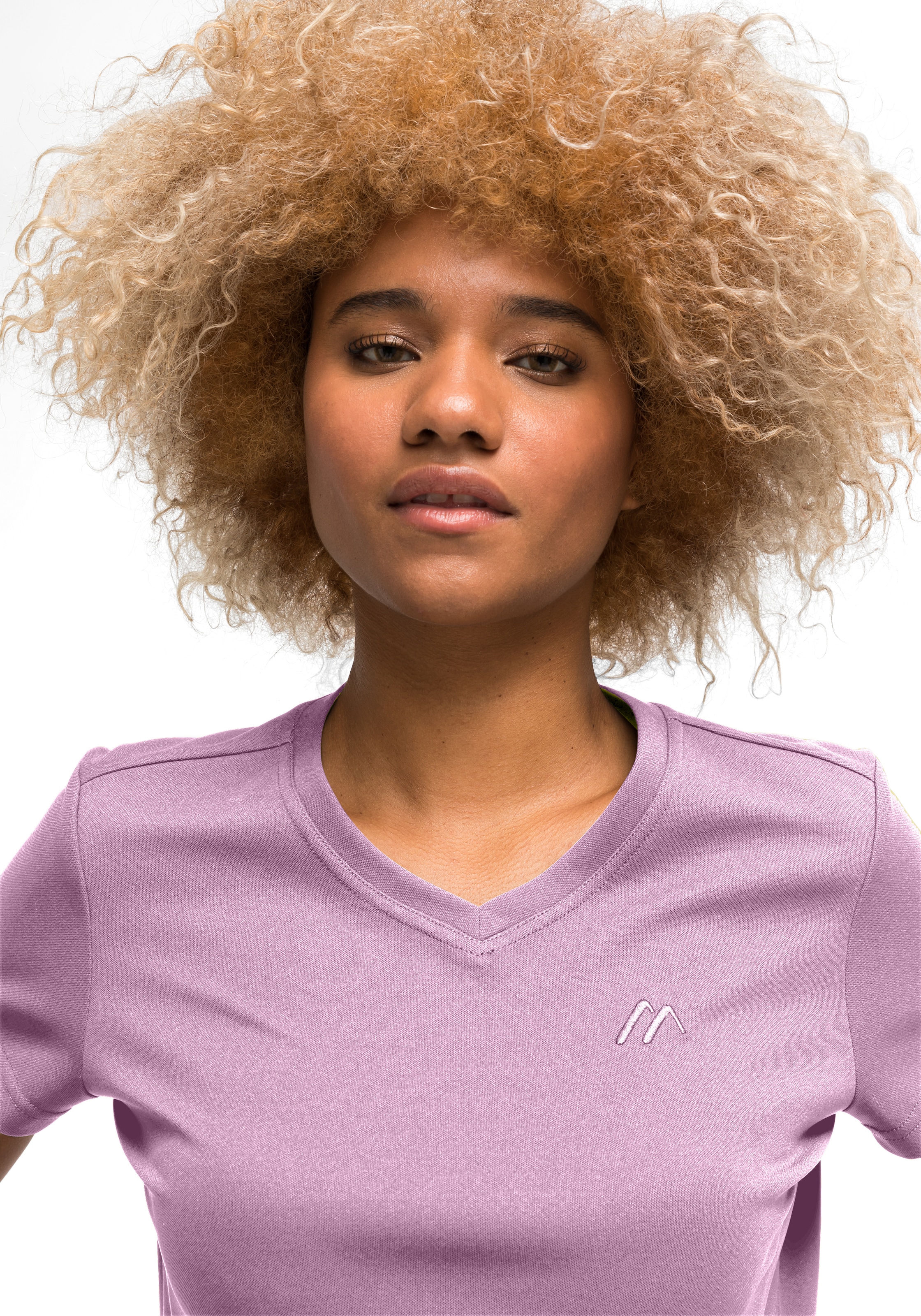 Maier Sports T-Shirt »Trudy« Damen Kurzarmshirt, leichtes Sommer Funktionsshirt, V-Ausschnitt