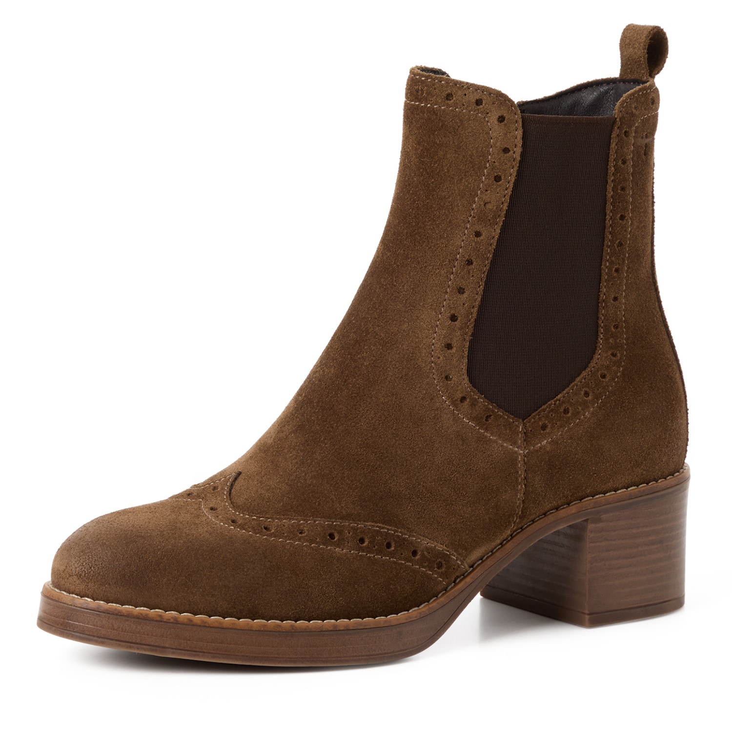 Tamaris Bottines chelsea  Blockabsatz, Stiefelette mit Innenreissverschluss und Stretcheinsatz