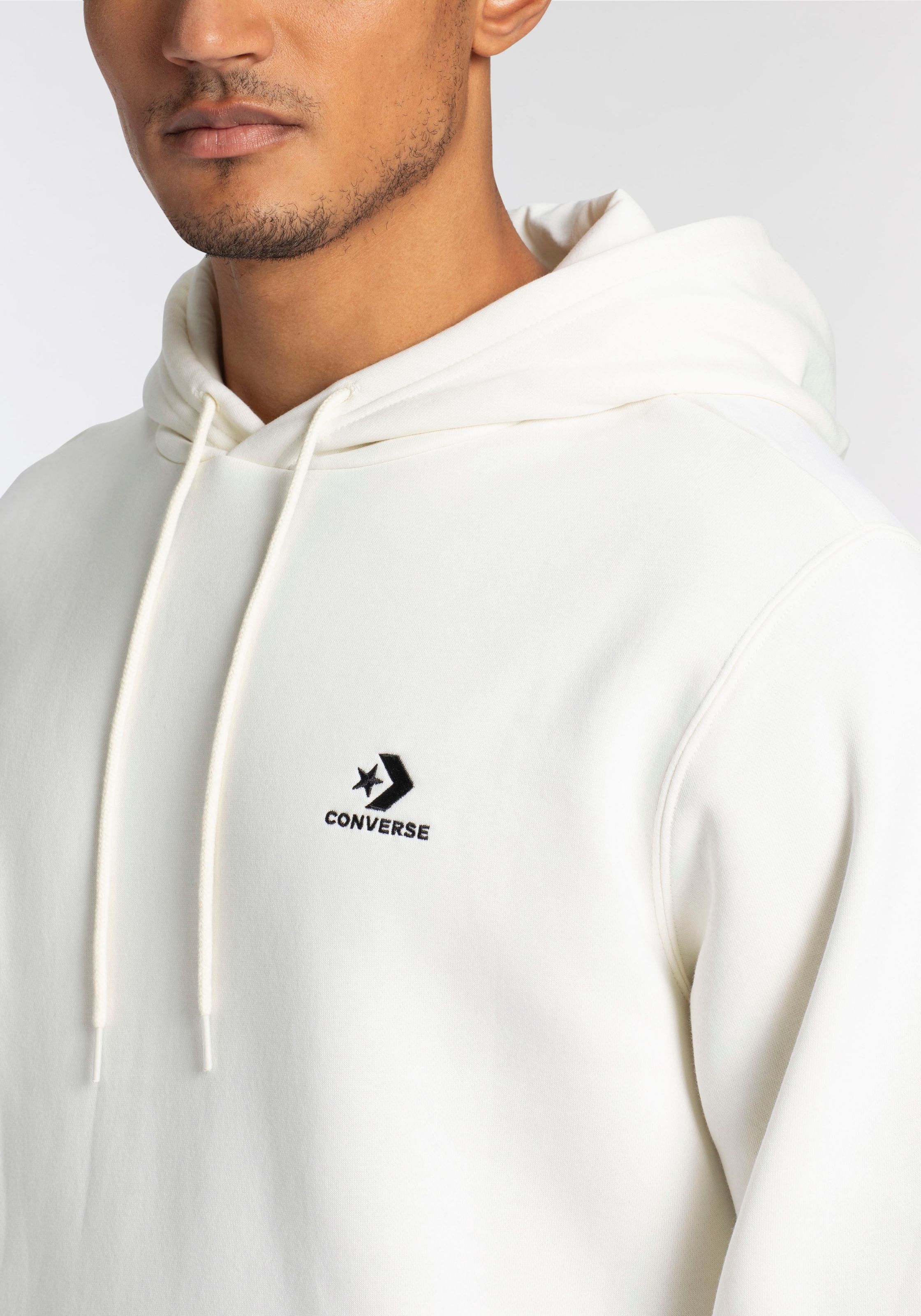 Converse Kapuzensweatshirt »EMBROIDERED STAR CHEVRON BRUSHED BACK FLEECE HOODIE«, (1 tlg.), Unisex