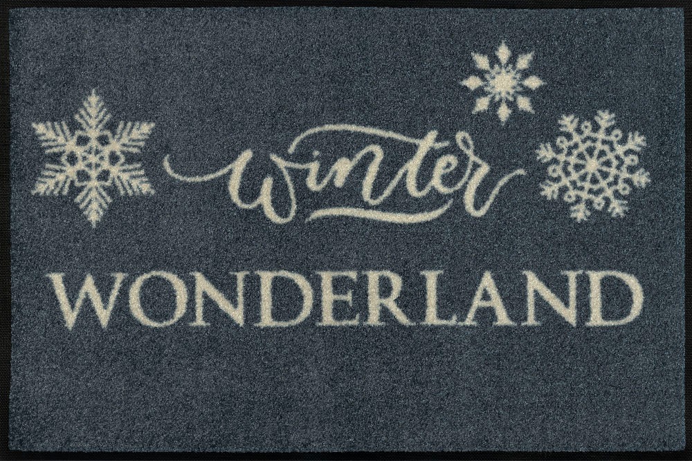 Image of wash+dry by Kleen-Tex Fussmatte »Winter Wonderland«, rechteckig, 7 mm Höhe, Schmutzfangmatte, mit Spruch, In- und Outdoor geeignet, waschbar bei Ackermann Versand Schweiz