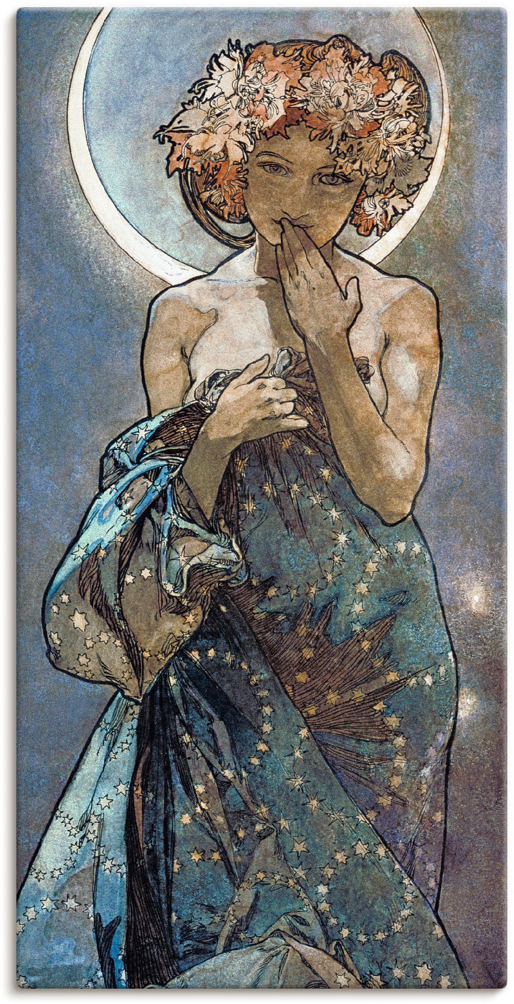 Image of Artland Wandbild "Sterne Der Mond 1902" Frau 1 Stk. tlg. als Leinwandbild, Poster in verschied. Grössen