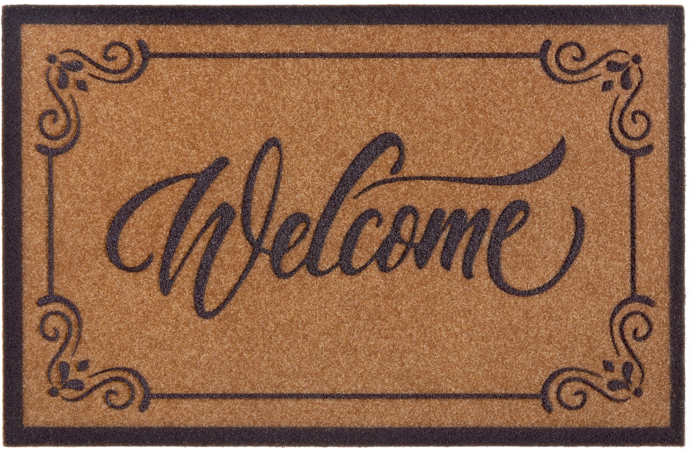 Image of my home Fussmatte »Welcome«, rechteckig, 10 mm Höhe, In und Outdoor geeignet, mit Spruch, mit Schrift, Kokos-Look, Robust, Pflegeleicht, Eingang, Rutschfest bei Ackermann Versand Schweiz