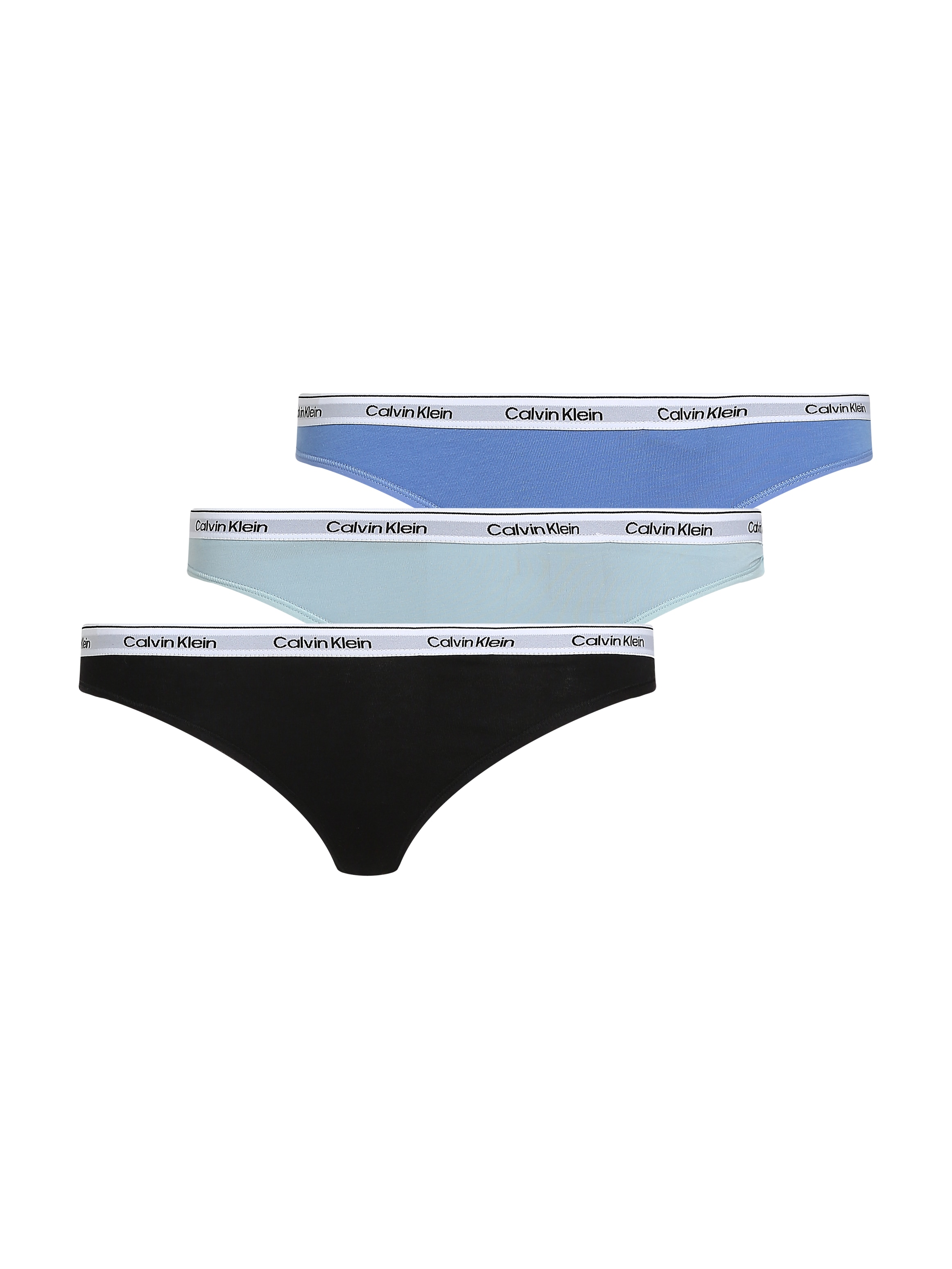 Calvin Klein Underwear Tanga »3 PACK THONG (LOW-RISE)«, (3 St.), String low waist mit Logobund