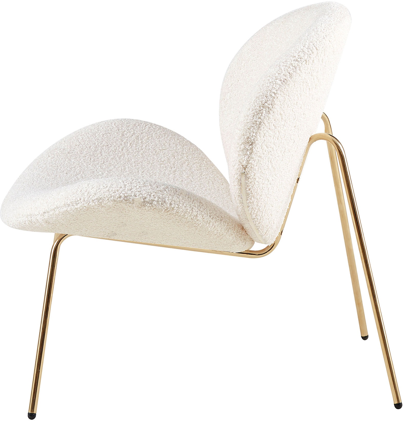 Kayoom Polsterstuhl »Stuhl Jaden 125 2er-Set, im angesagten Stoff mit dem Kräusel-Effekt«, (Set), 2 St., Ästhetisch minimalistisches Design, Bouclé Stoff, breites Sitzen