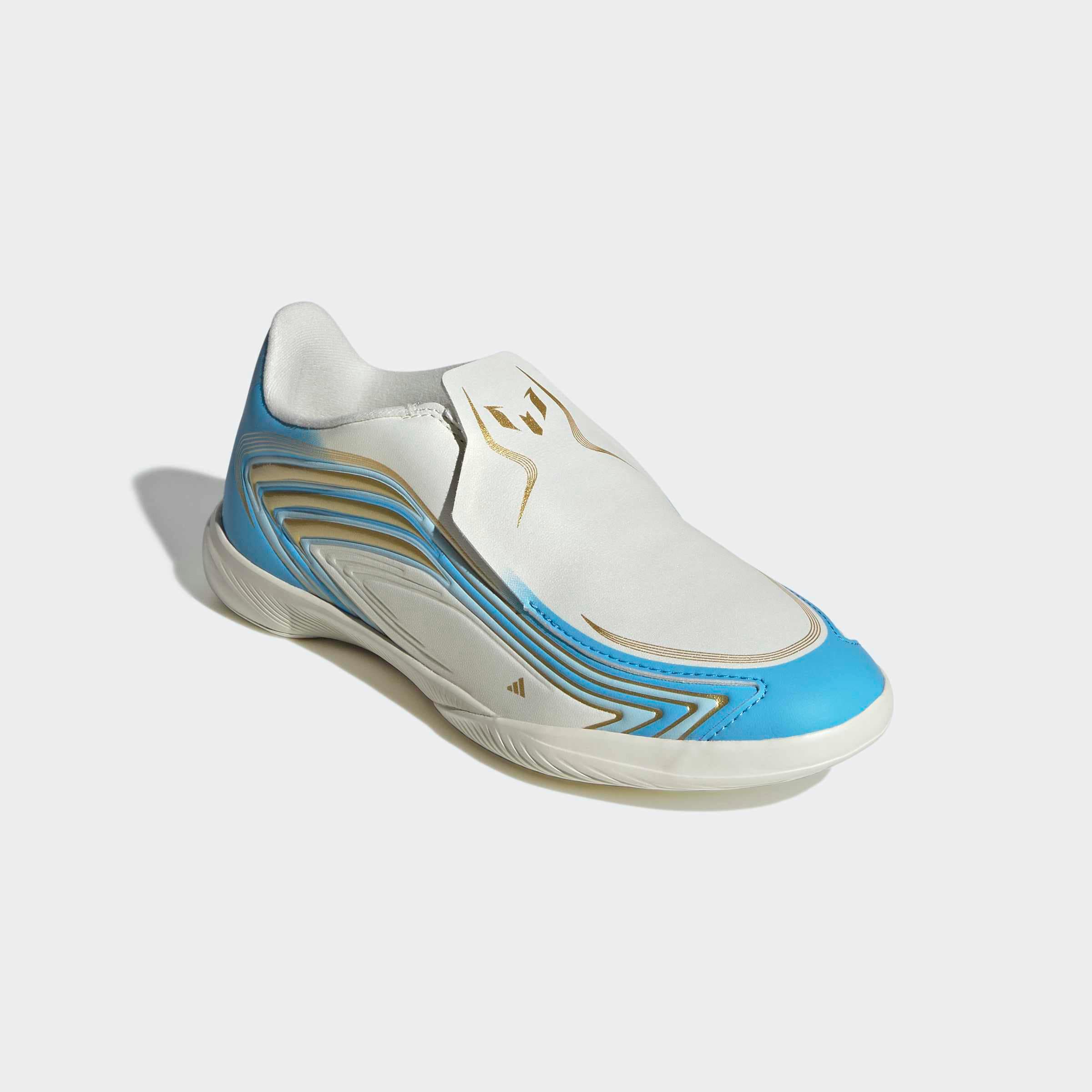 Image of adidas Performance Fussballschuh "F50 MESSI LEAGUE KIDS, HALLENBÖDEN, OHNE SCHNÜRSENKEL" für Hallenboden