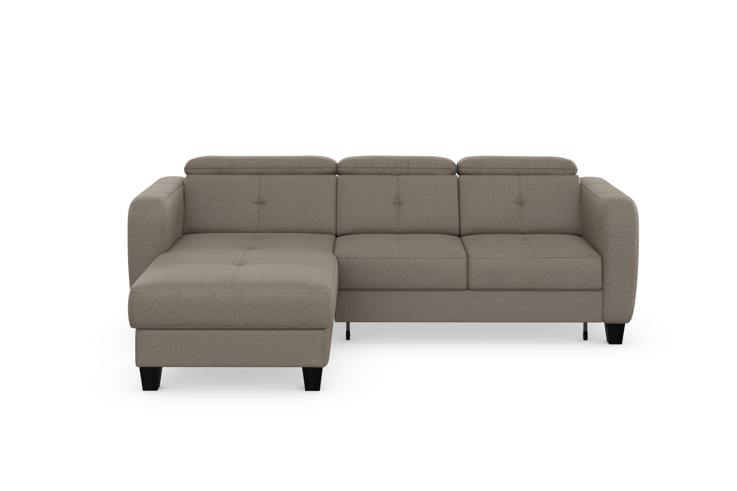 sit&more Ecksofa »Belluci L-Form«, inklusive Federkern, wahlweise mit Bettfunktion und Bettkasten