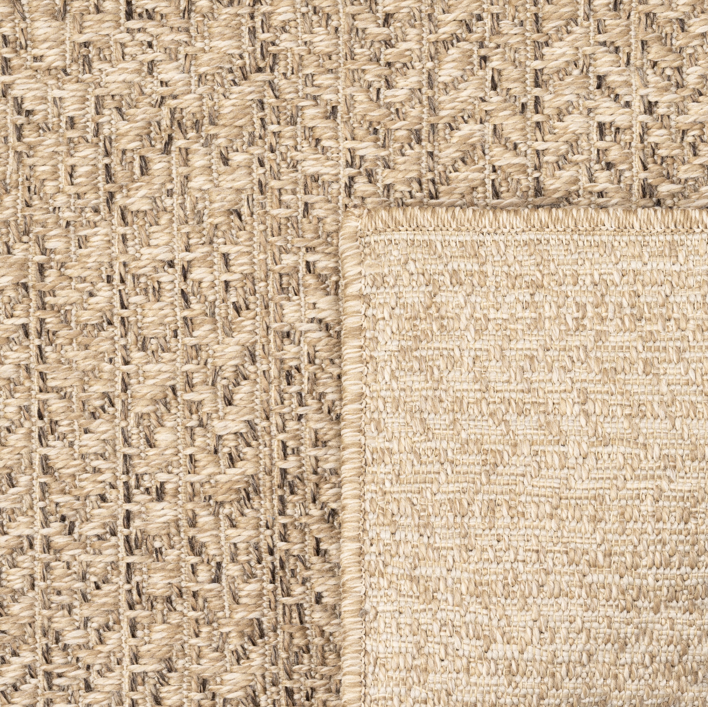 merinos Teppich »Kenzy 7«, rechteckig, 1 mm Höhe, robuster In- und Outdoor Teppich im natürlichen Jute-Look, wetterfest