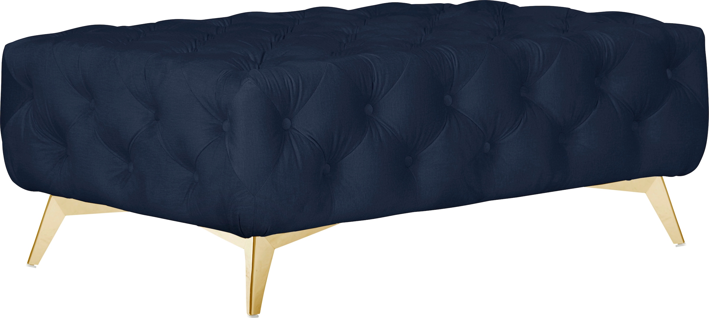 Leonique Polsterhocker »Amaury«, Chesterfield-Optik, Breite 120cm, Fussfarbe wählbar