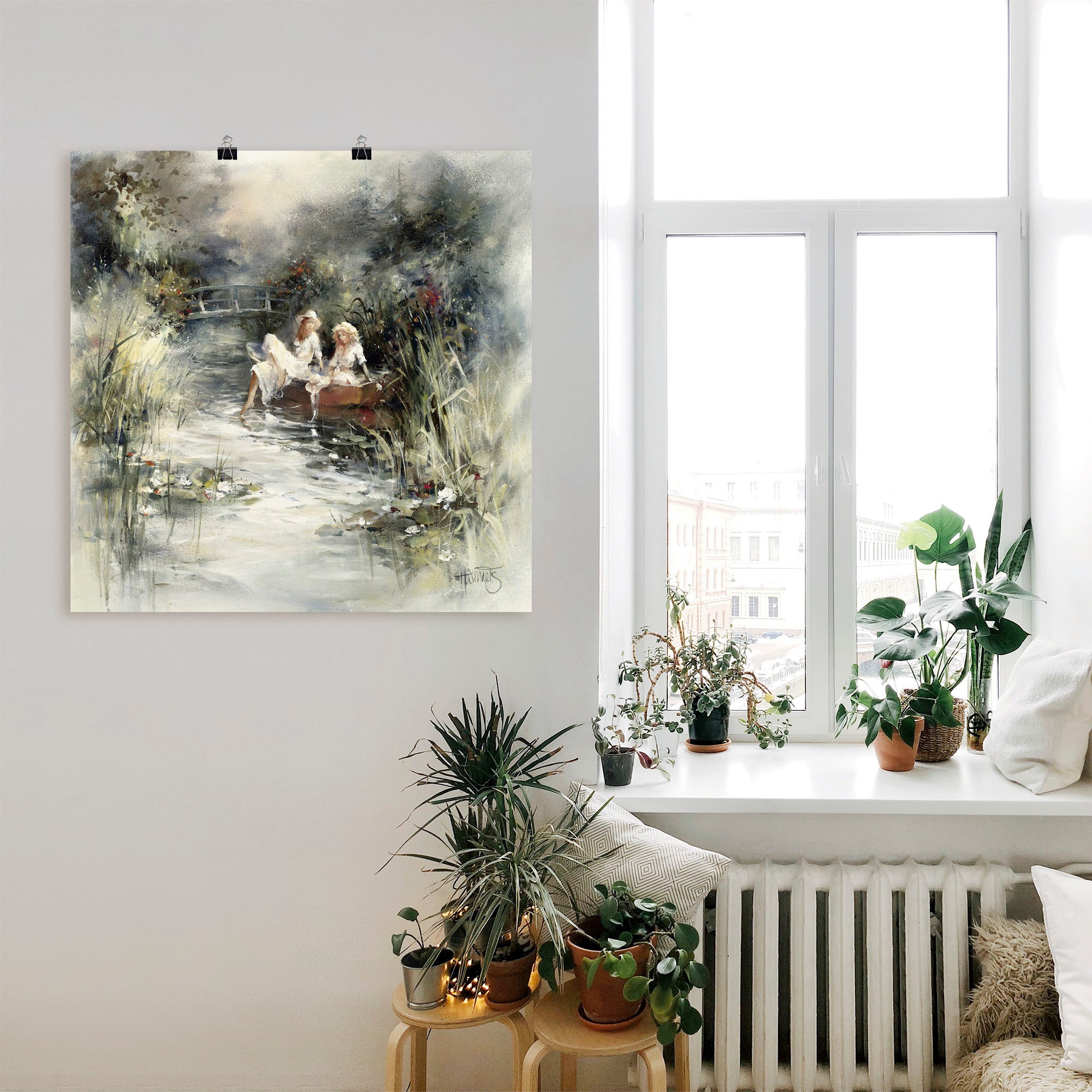 Image of Artland Wandbild »Frühlingsschein«, Frau, (1 St.), in vielen Grössen & Produktarten -Leinwandbild, Poster, Wandaufkleber / Wandtattoo auch für Badezimmer geeignet bei Ackermann Versand Schweiz