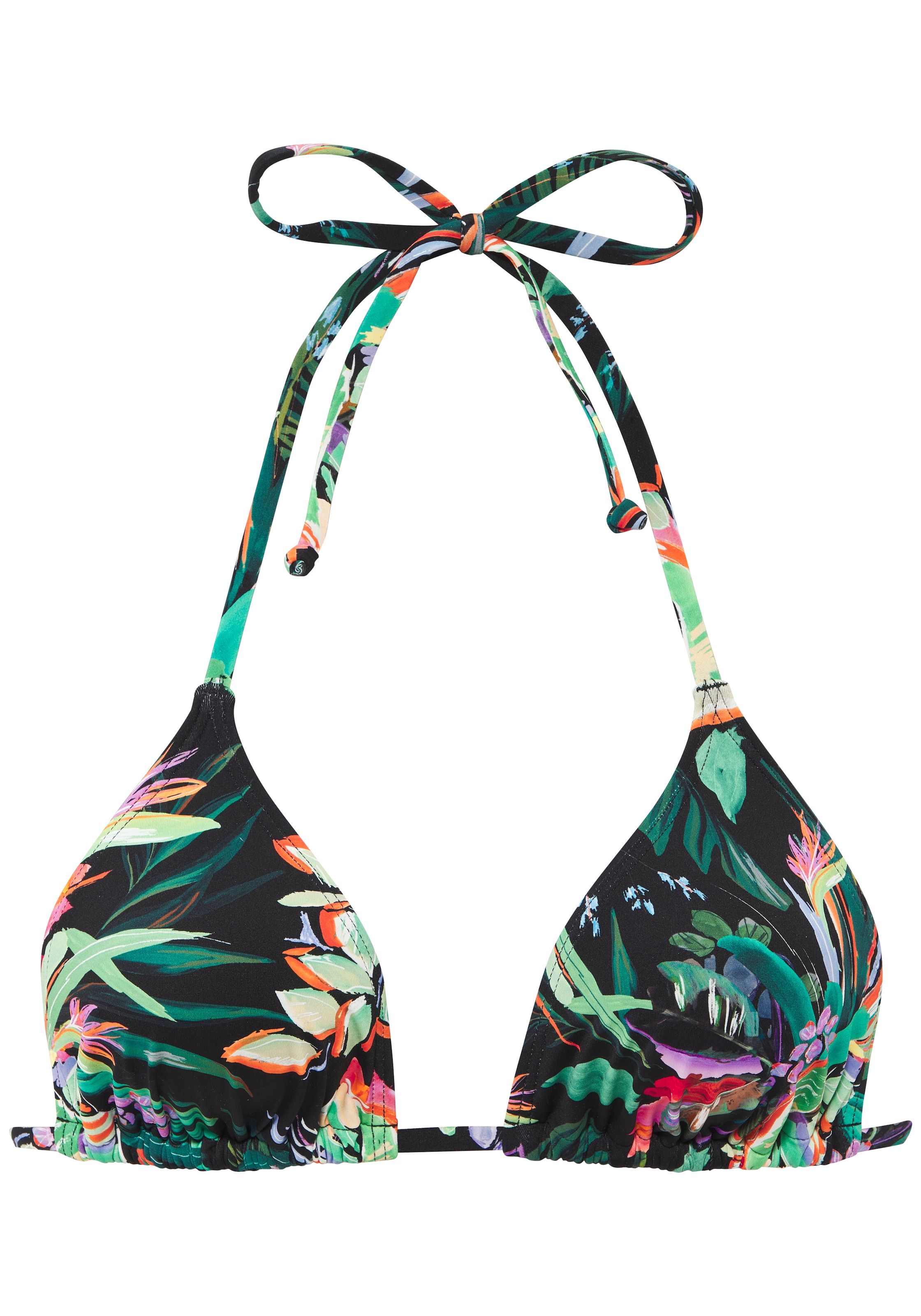 Image of Venice Beach Triangel-Bikini-Top "Sandrine" mit buntem Blumenprint