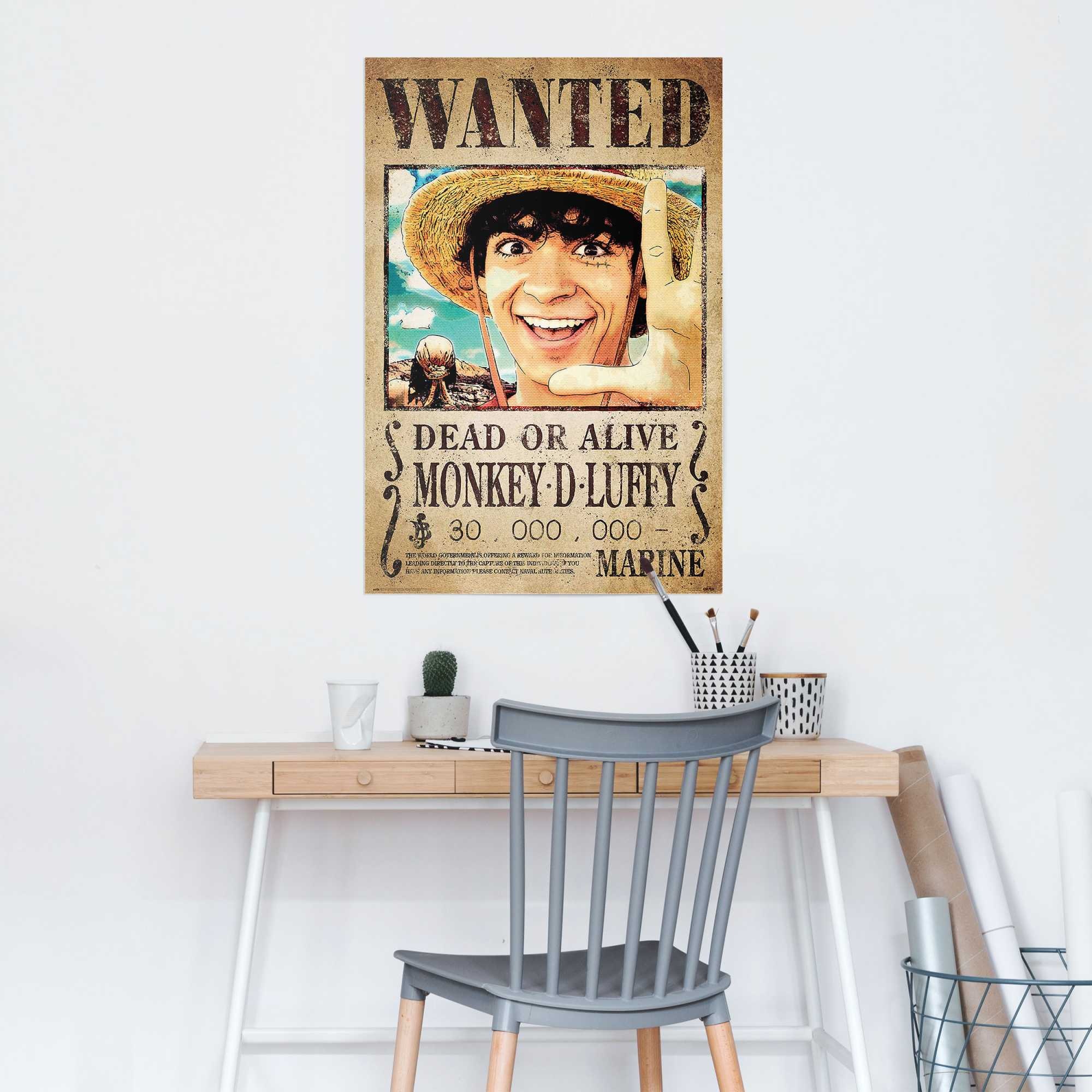 Image of Reinders Poster "One Piece - wanted monkey d. Luffy"