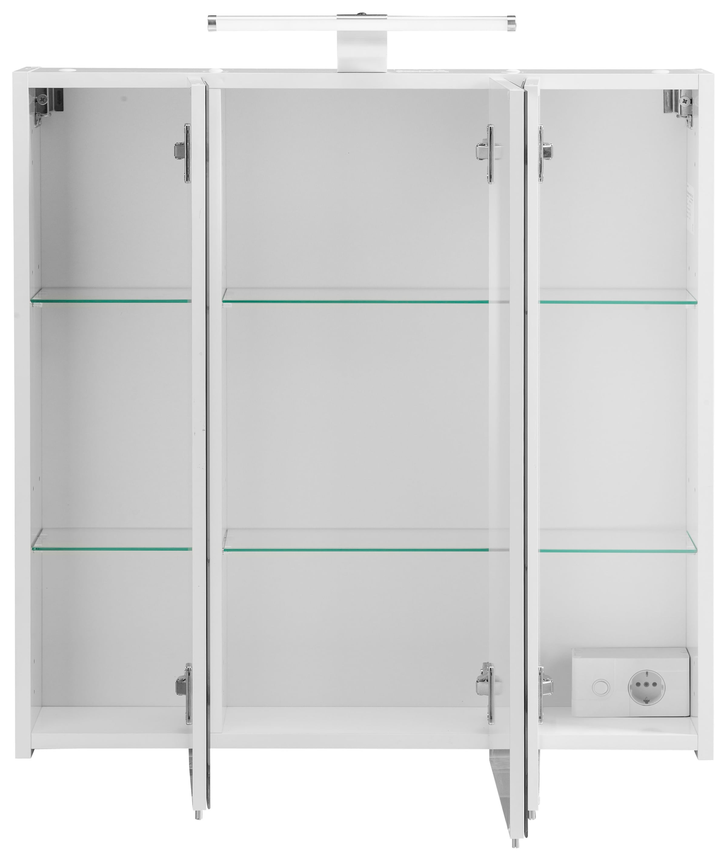 Schildmeyer Spiegelschrank »Roma« Breite 70 cm, 3-türig, LED-Beleuchtung, Schalter-/Steckdosenbox