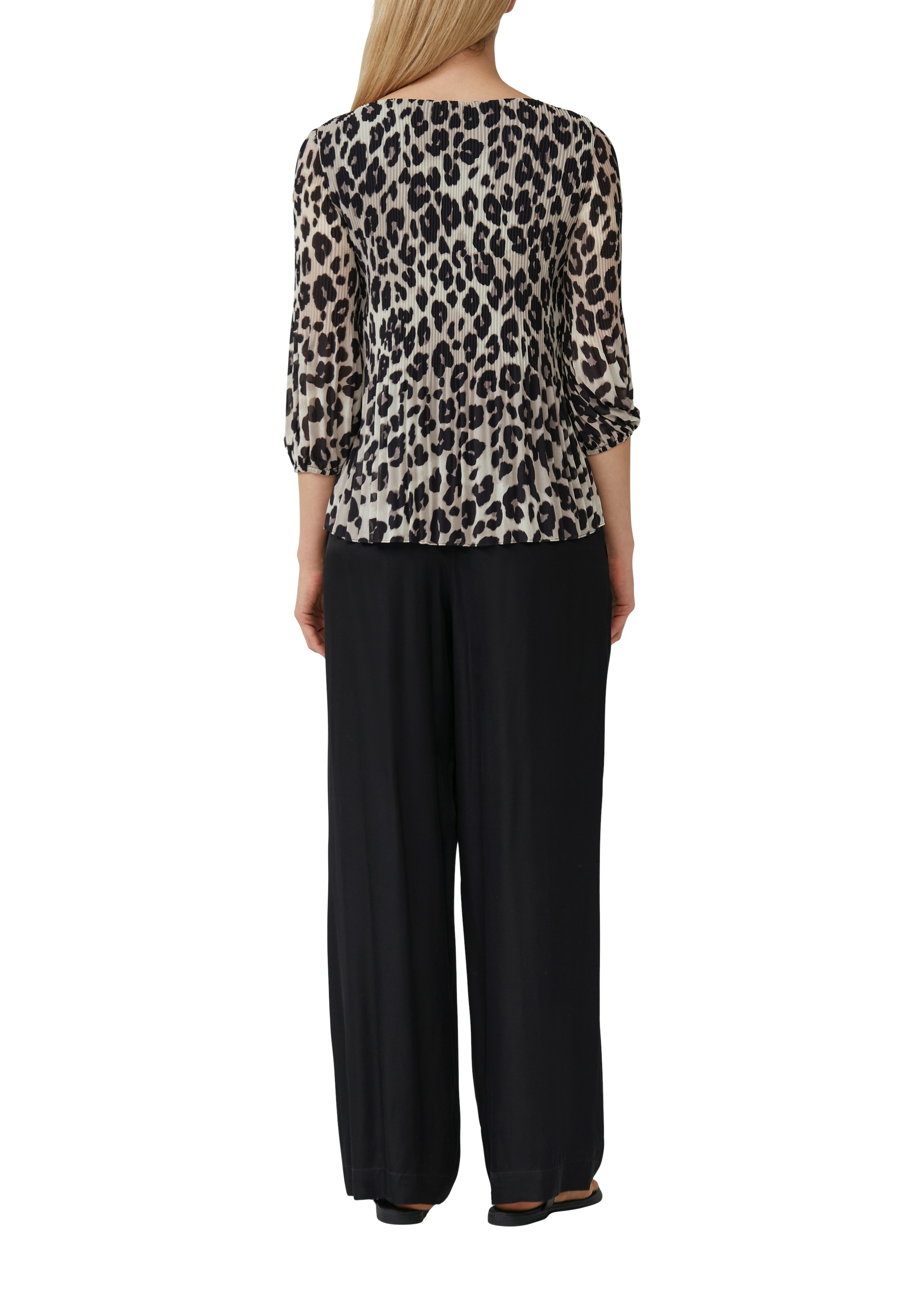 s.Oliver BLACK LABEL Klassische Bluse, mit All-Over Print