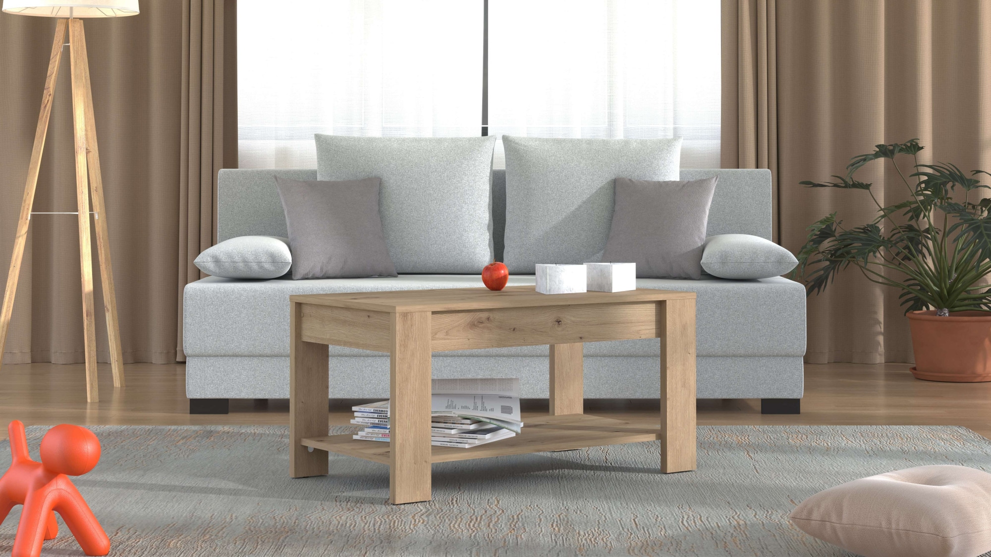 Home affaire Couchtisch »Clent Kaffeetisch, 90 cm, in trendigen Farben, modern« Wohnzimmertisch, Klassischer Wohnzimmertisch-Beistelltisch