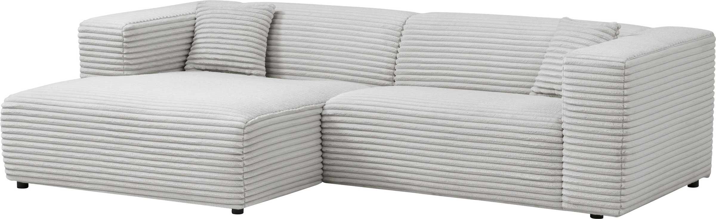 Home affaire Ecksofa »BAKELS, L-Form in Cord oder Boucle-Stoff, moderne Couch« wahlweise Recamiere rechts/links, bequemer Sitzkomfort