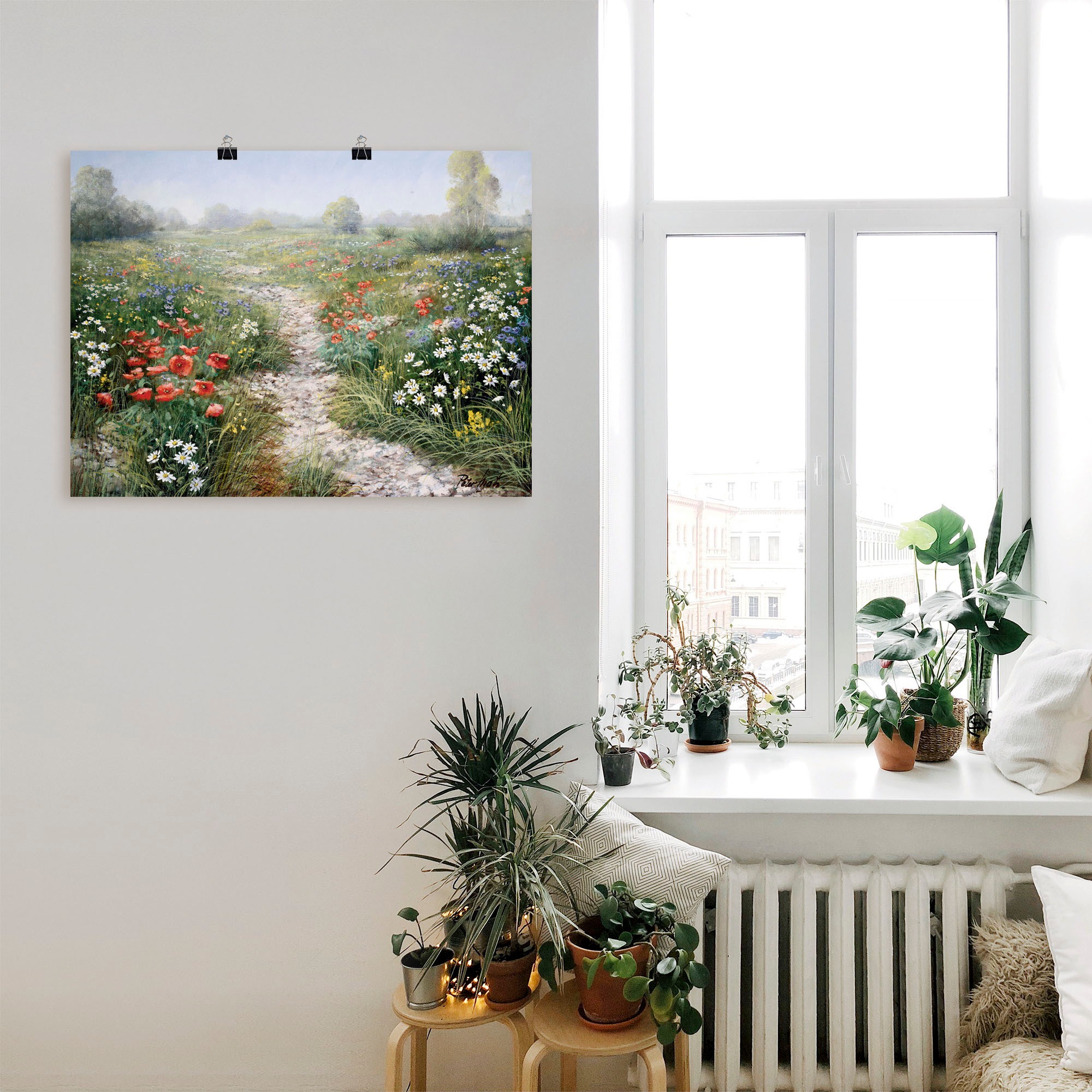 oder (1 confortablement Wandbild Leinwandbild, St.), Wandaufkleber der versch. in als Poster acheter Blumenwiese, Natur«, »Dichte Artland Grössen