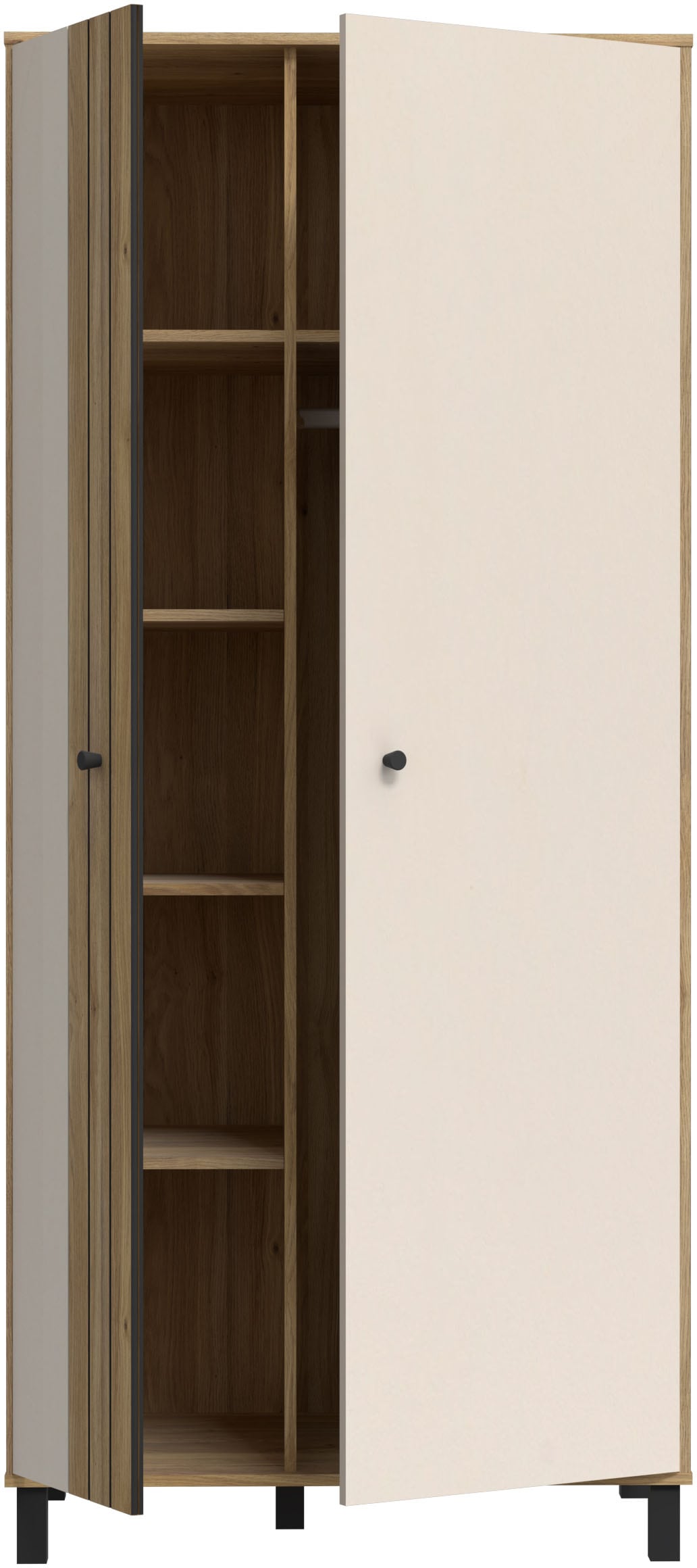 FORTE Highboard »Killarney« Schrank, Stauraum, Soft Close, Kleiderstange