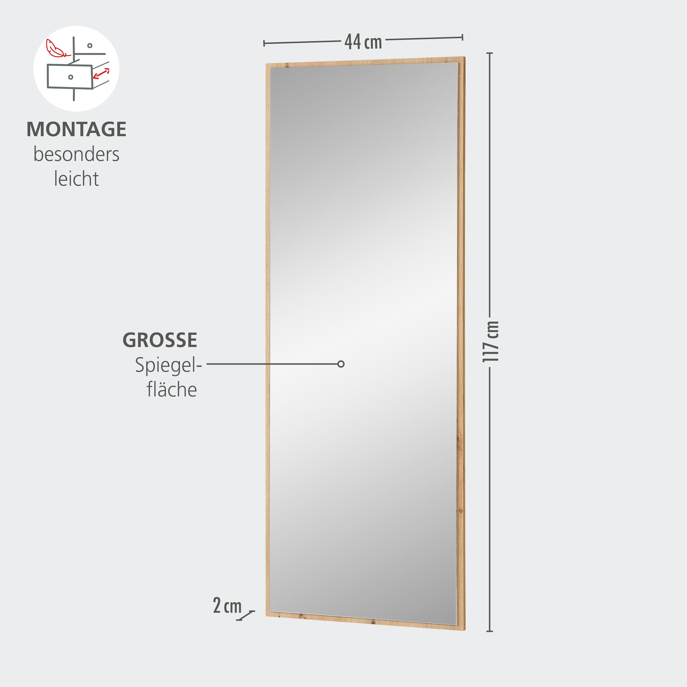 Innostyle Ensemble de vestiaires »Bari Garderobenprogarmm, BxHxT 206x202x38 cm« Ensemble, 4 cuis tlg.