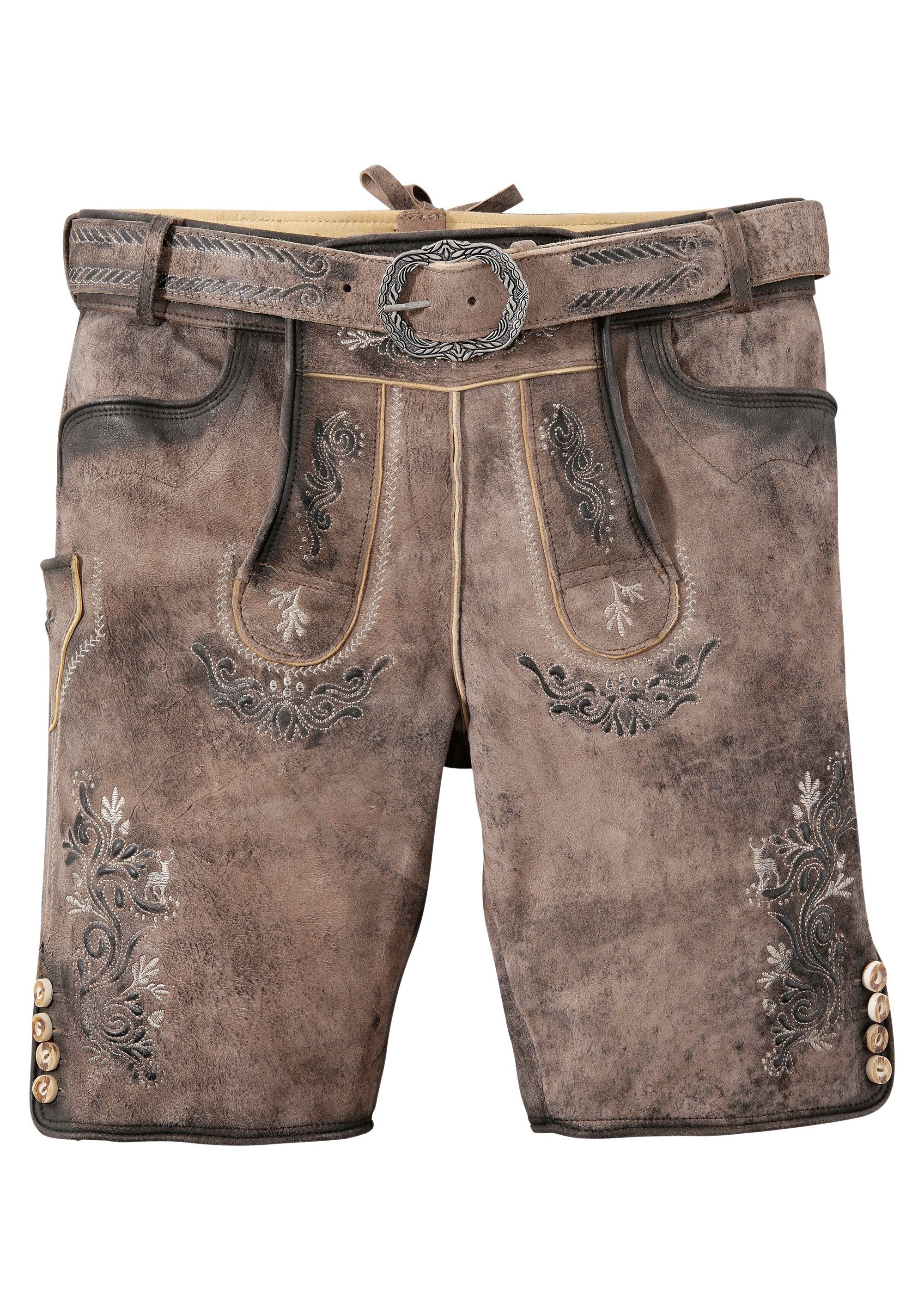 Image of MarJo Trachtenlederhose, (2 tlg., mit Gürtel), Herren, im Used Look bei Ackermann Versand Schweiz