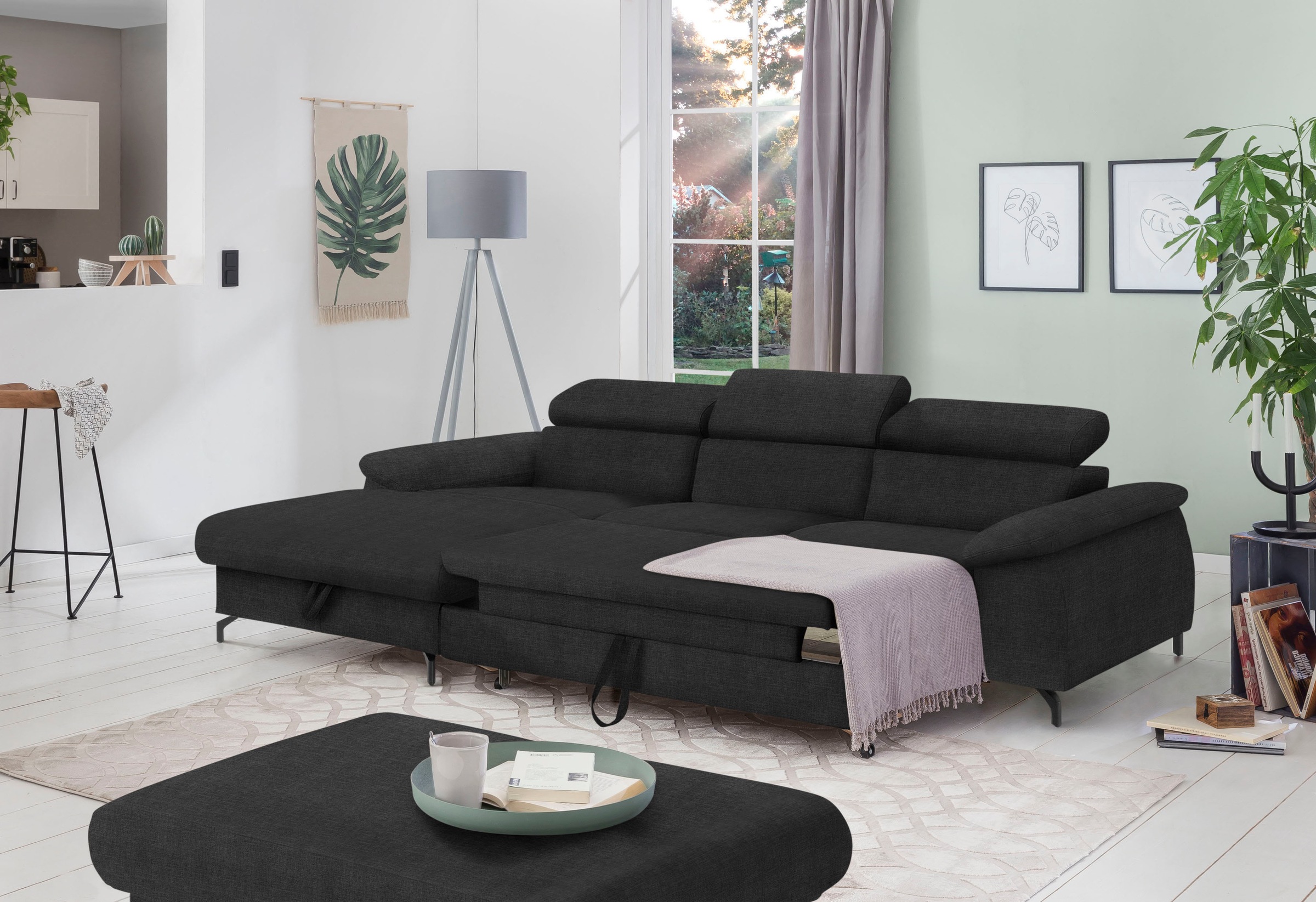 COTTA Ecksofa »Kitty«, Modern, L-Form, Bodenfreiheit 12,5 cm